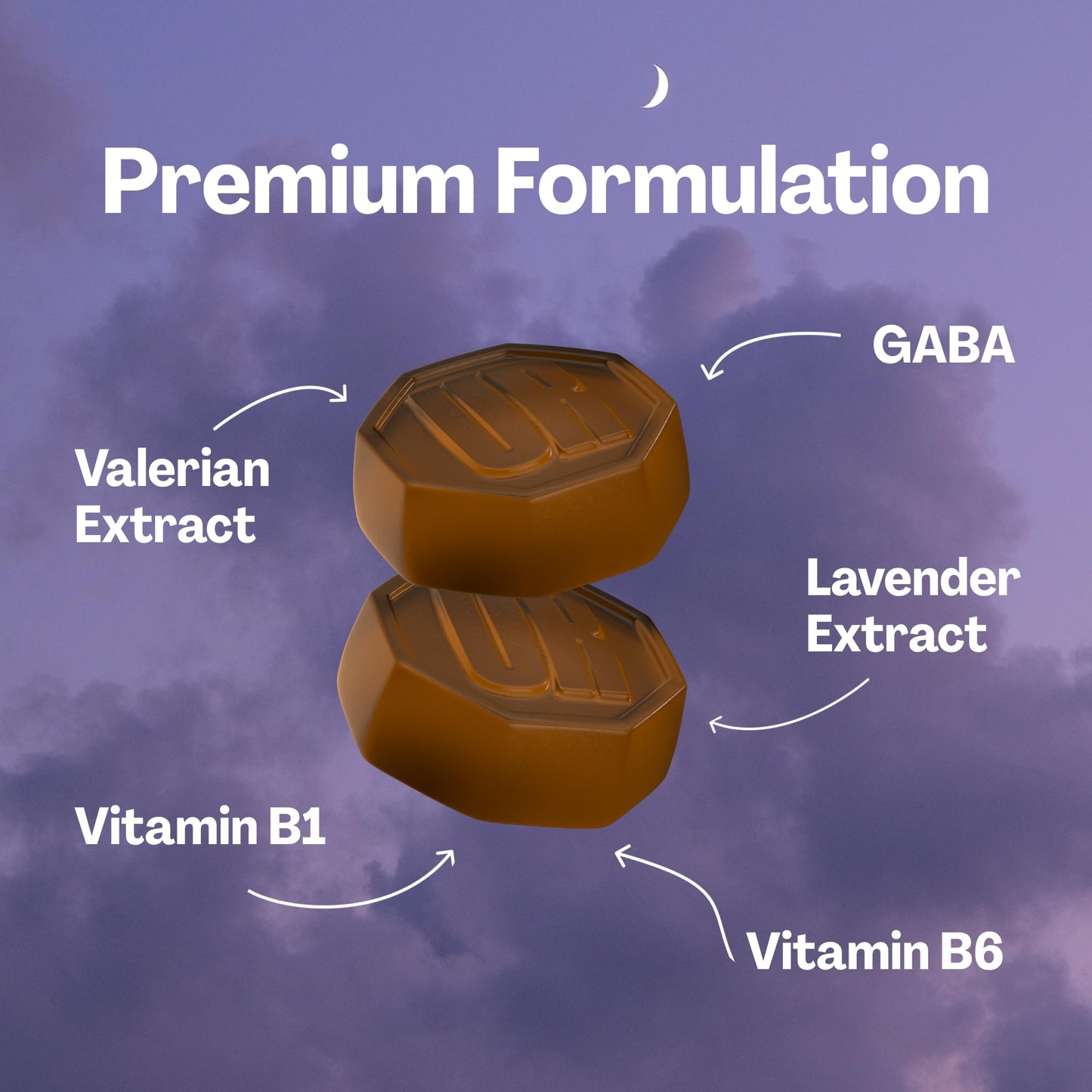URVI GABA Gummies 5-in-1 Sleep Aid with GABA, Valerian Root, Lavender, Vitamin B1 & B6 – Calm Gummies for Stress Relief & Sleeping – No Melatonin – Sugar Free – Herbal Lavender Flavor 60 Gummies