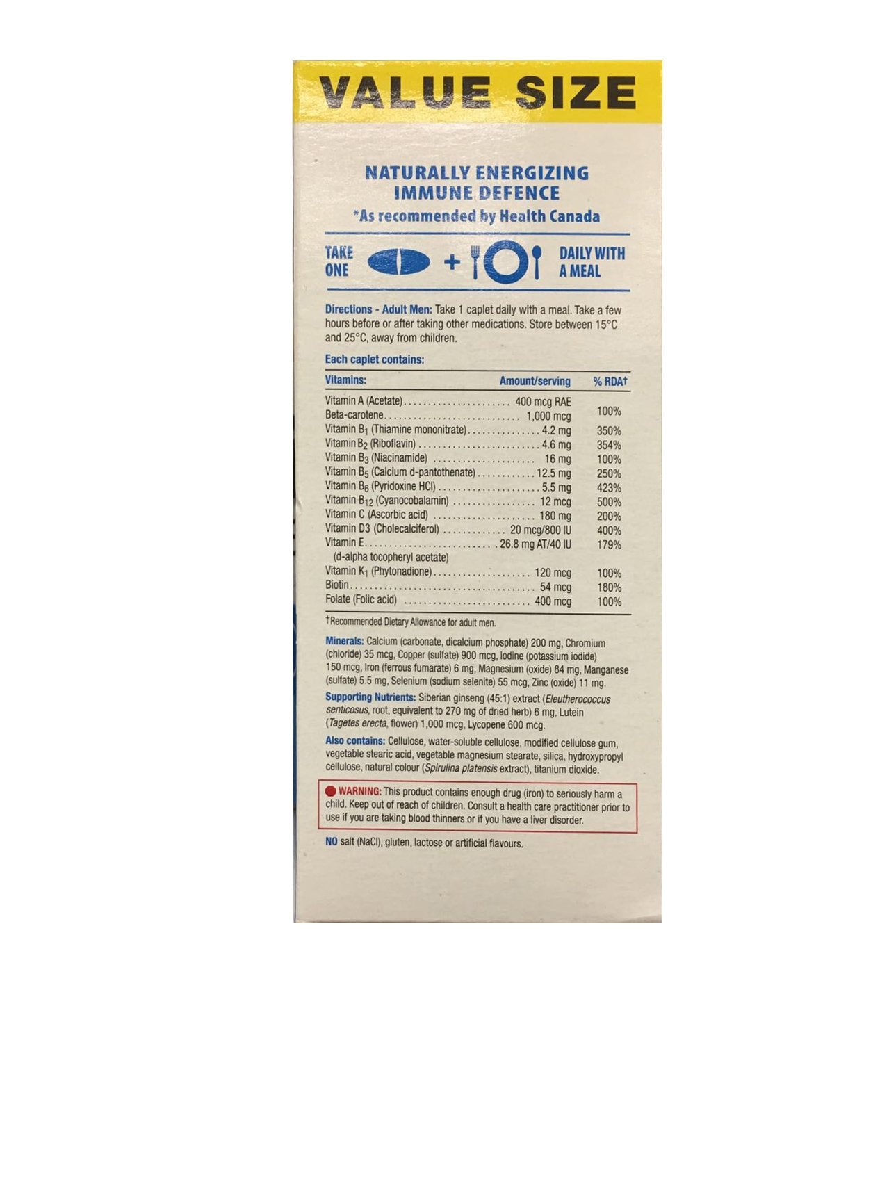 Jamieson 100% Complete Multivitamin for Men Caplets 150