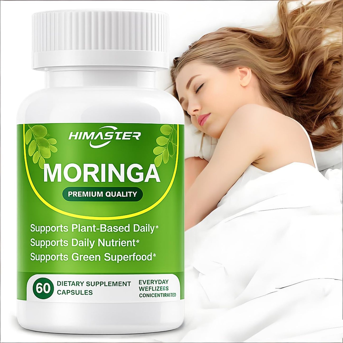 HEALIONY Moringa Organic Capsules, 60 Count