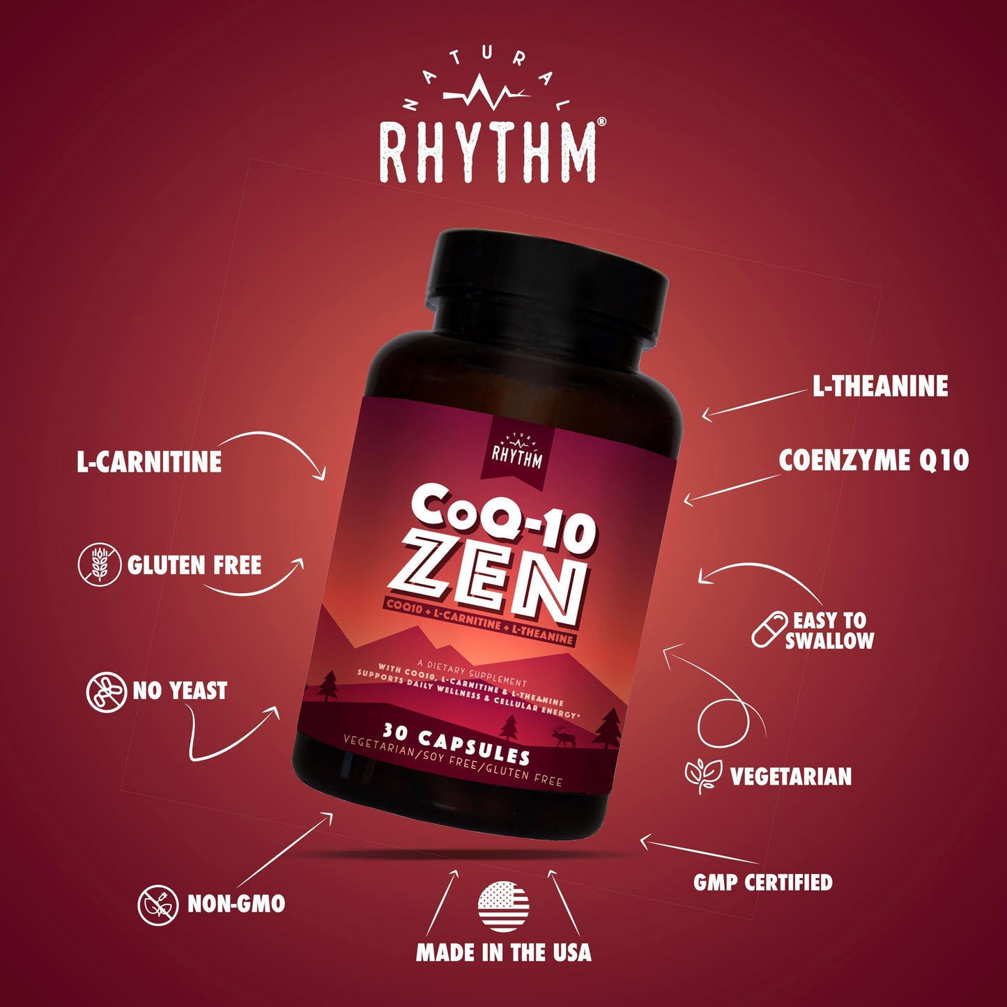 Natural Rhythm CoQ10-ZEN Capsules 30 Count