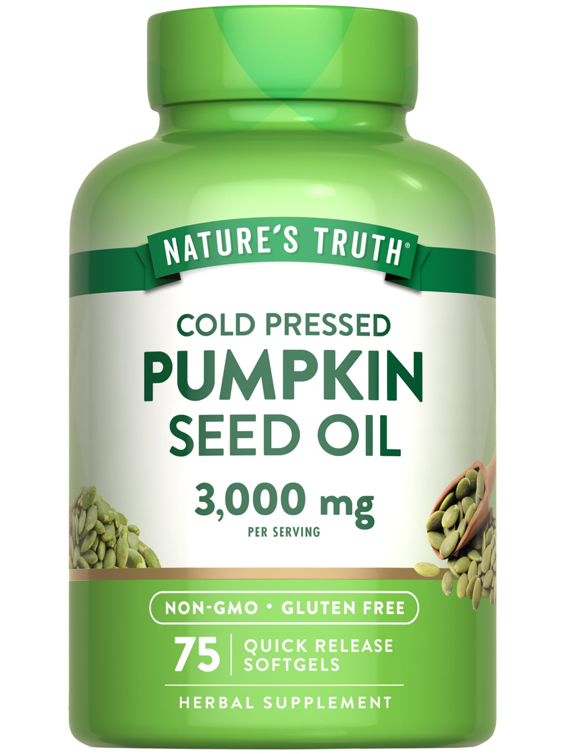 Nature's Truth Pumpkin Seed Oil Softgels, 75 Count
