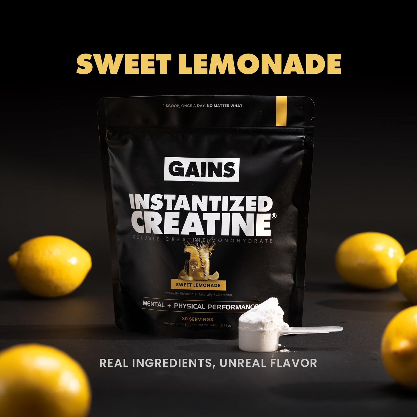 Gains in Bulk Instantized Creatine Monohydrate Powder, 30 Servings