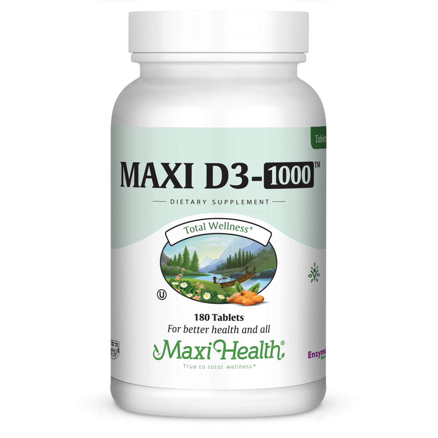 Maxi Health Vitamin D3 1000 IU Dietary Supplement Tablet, 90 Tablets