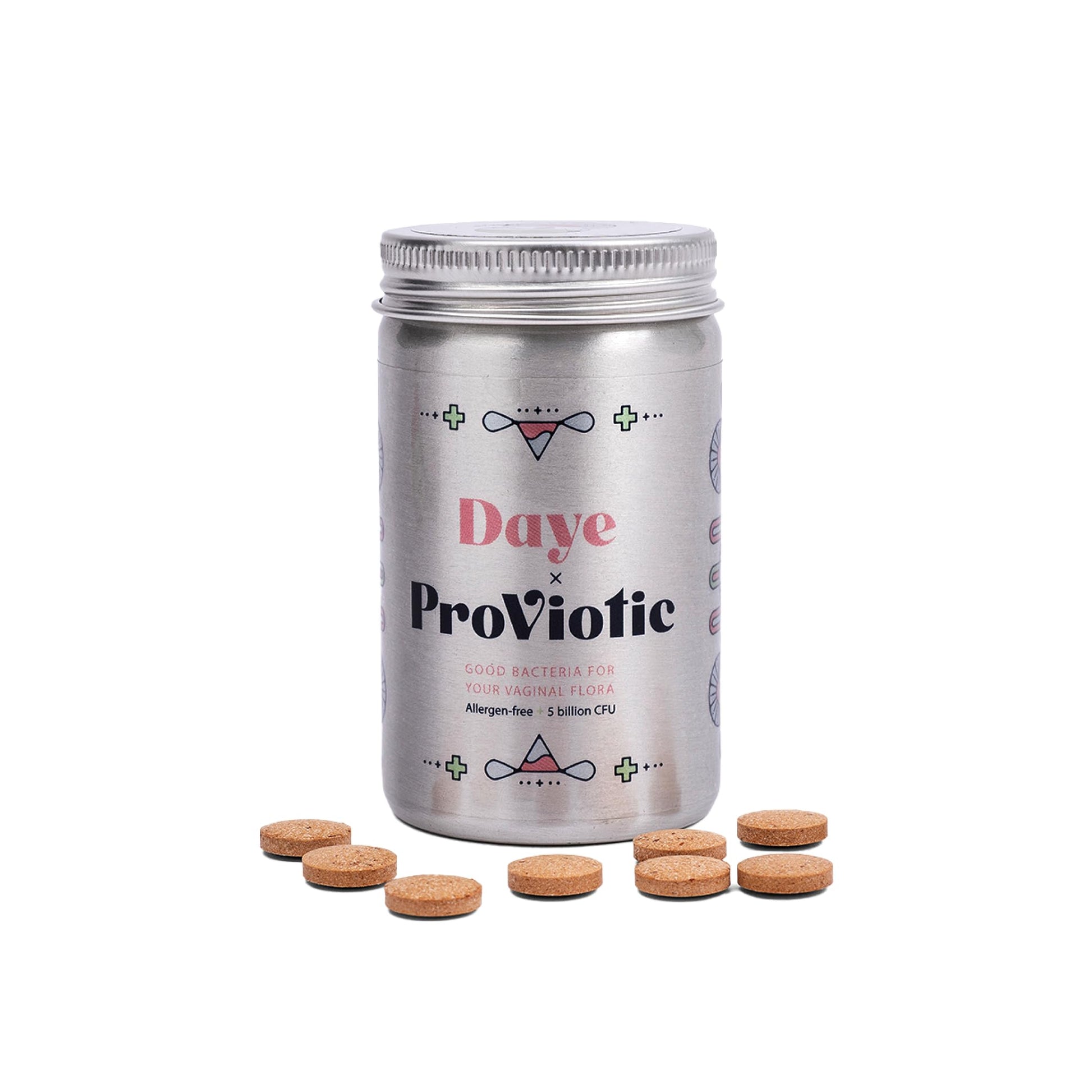 DAYE ProViotics: Lactobacillus plantarum GLP3 for Women's Vaginal & Gut Microbiome, 30 Tablets