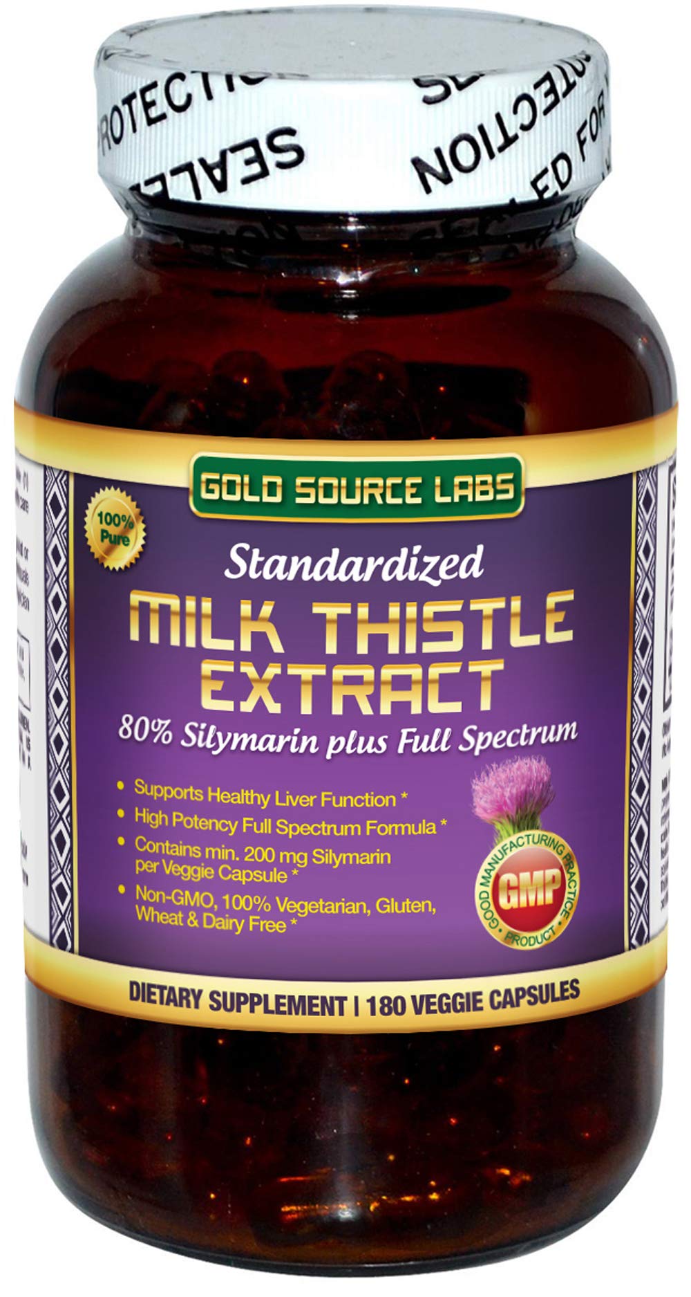 Gold Source Labs Milk Thistle Capsules, 180 Capsules