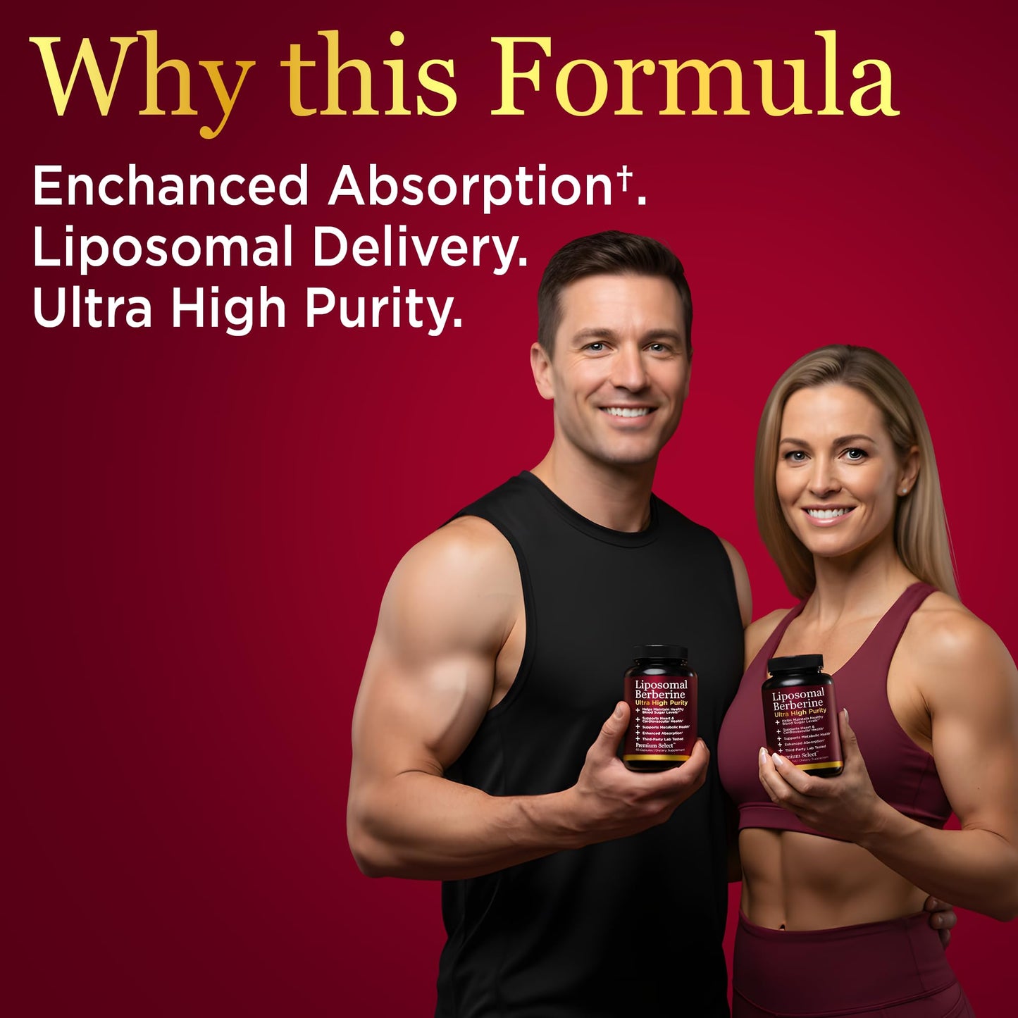 Premium Select Nutrition Liposomal Berberine HCL Capsules, 60 Capsules