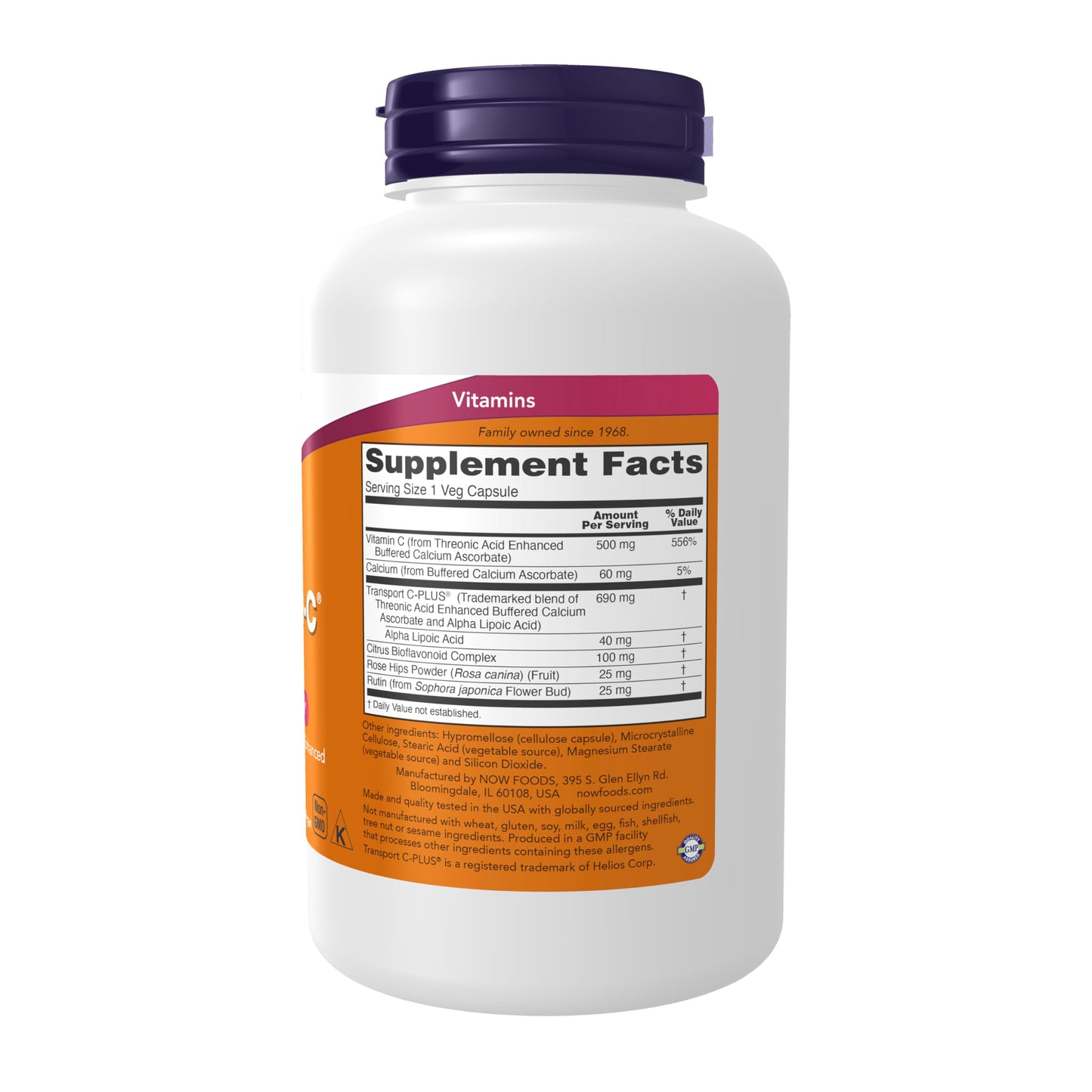 NOW Foods AlphaSorb-C 500 mg with Threonic Acid & Alpha Lipoic Acid Enhanced, 180 Veg Capsules