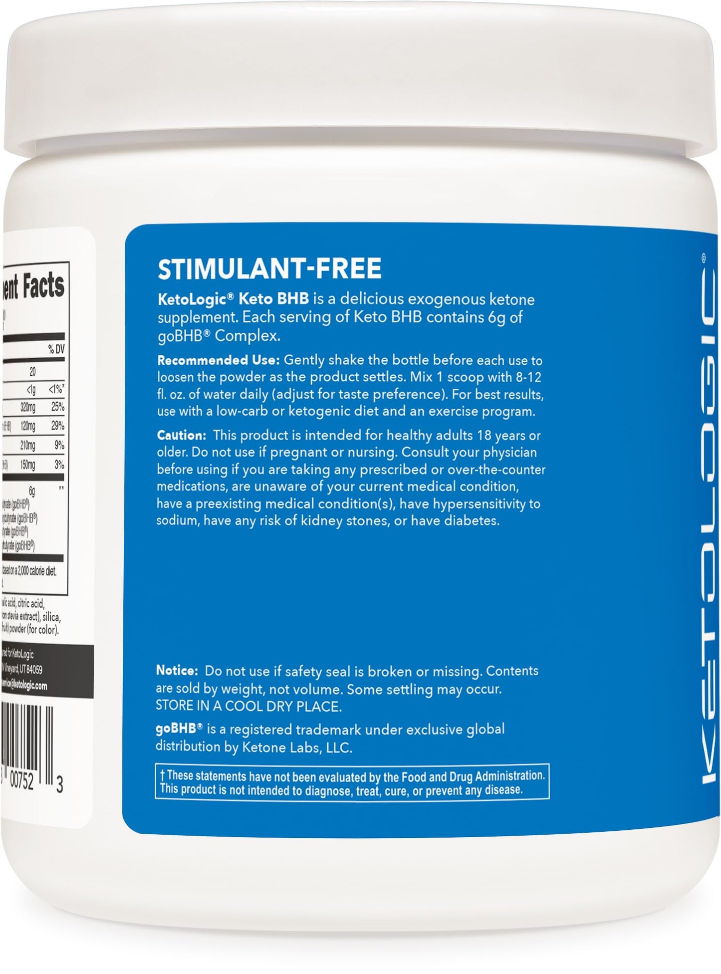 Ketologic Keto BHB Powder 8.8 oz