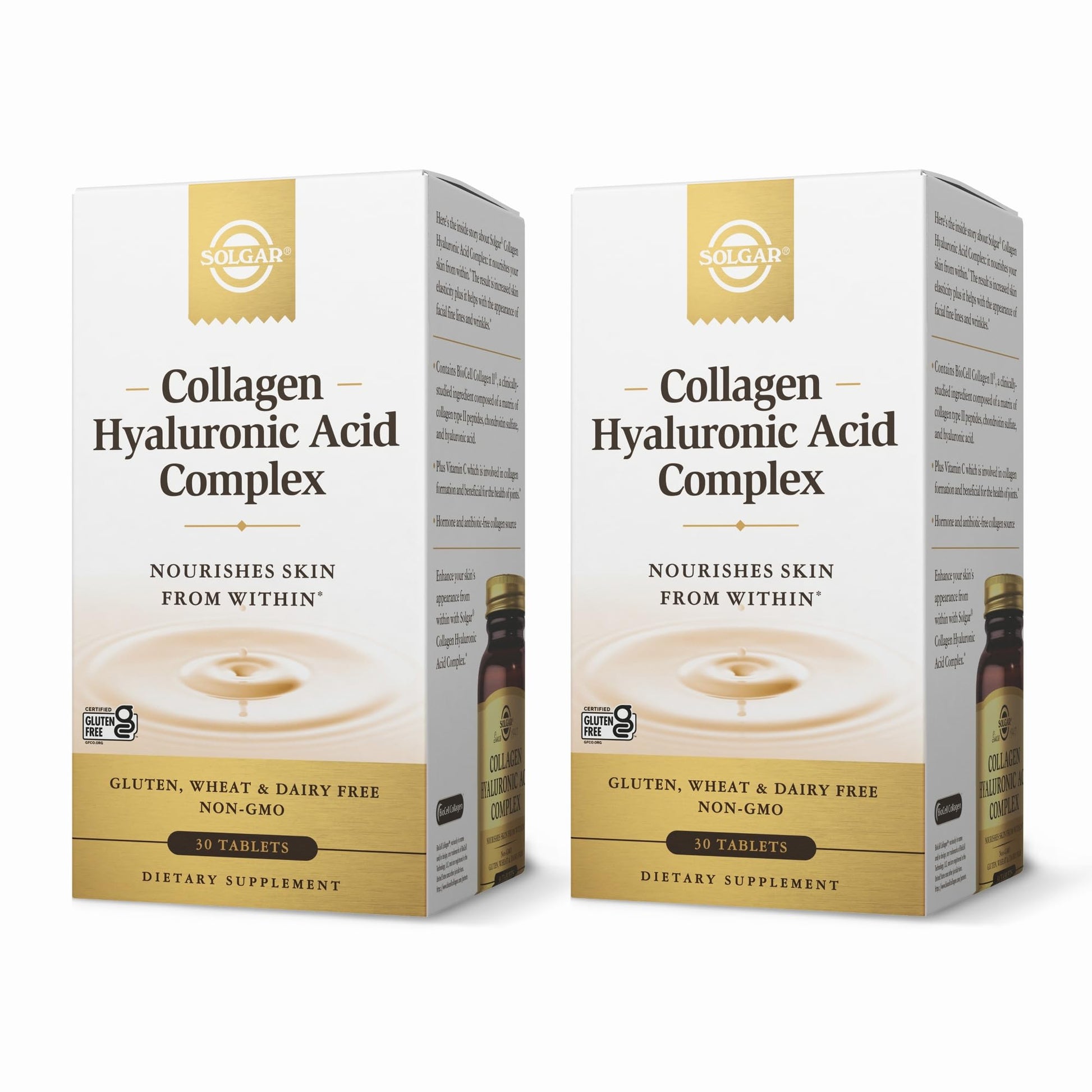 Solgar Collagen Hyaluronic Acid Complex Tablets, 60 Count