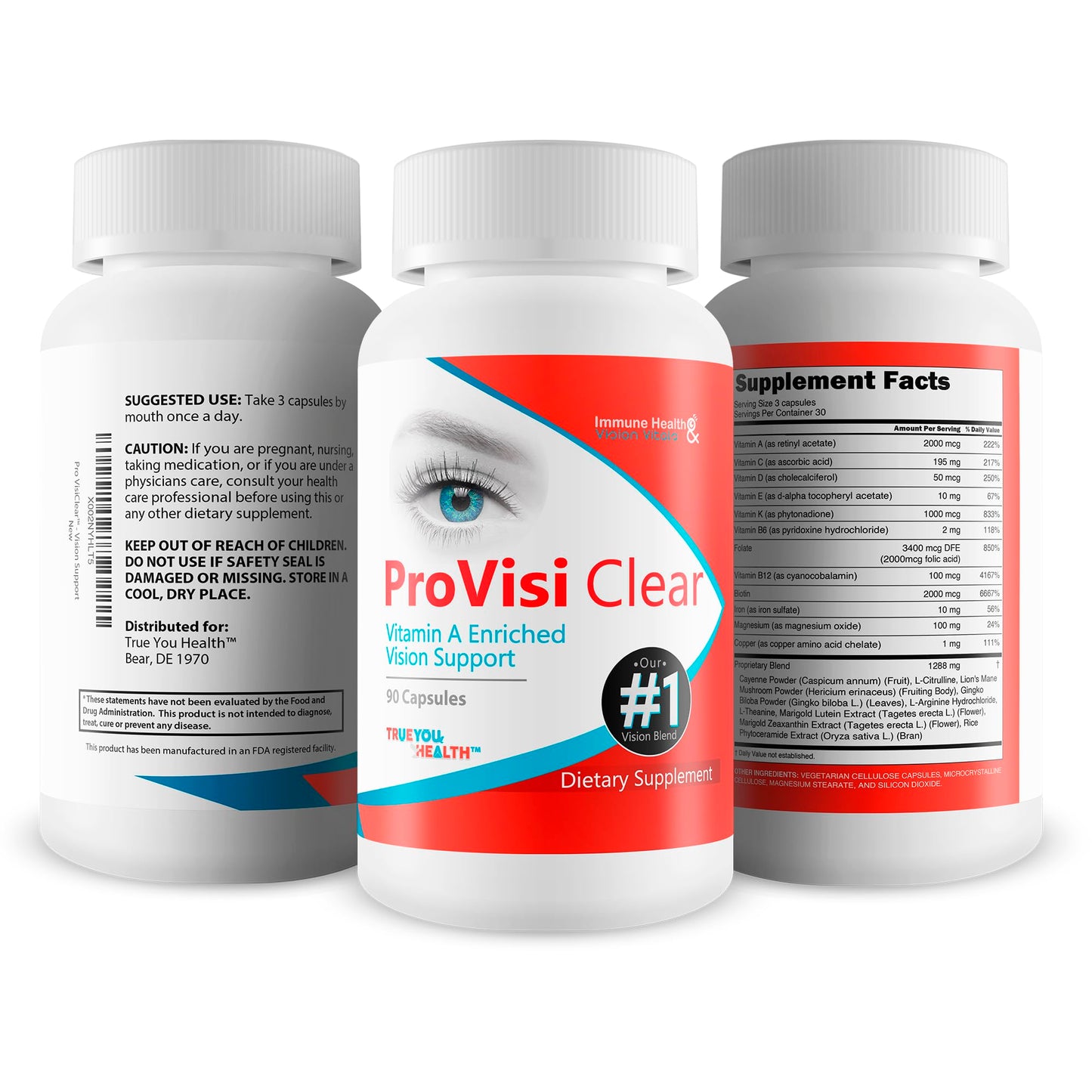 True You Health Pro VisiClear for Eyes Capsule 90 Count