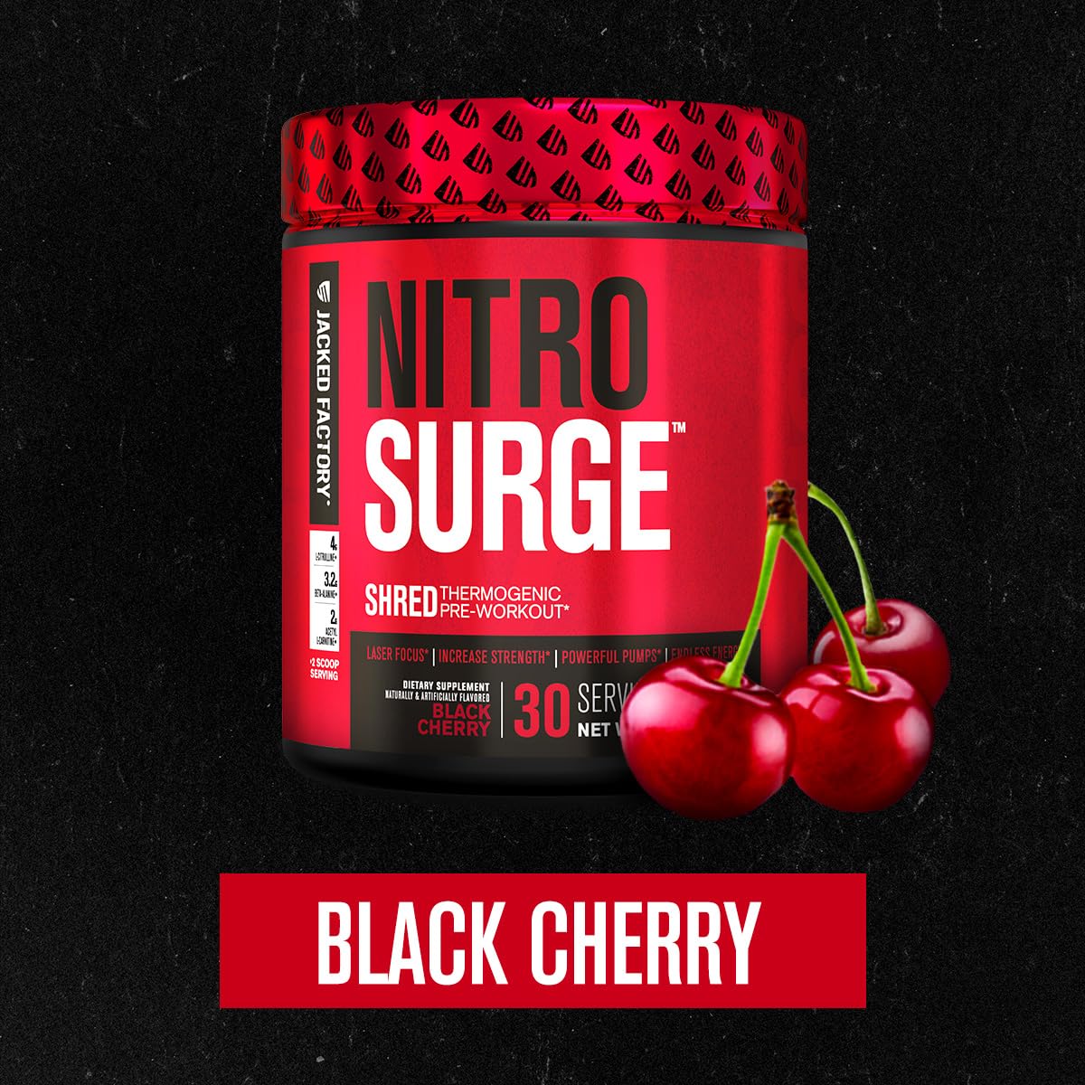 Jacked Factory NITROSURGE Shred Pre Workout Supplement Powder 12.9