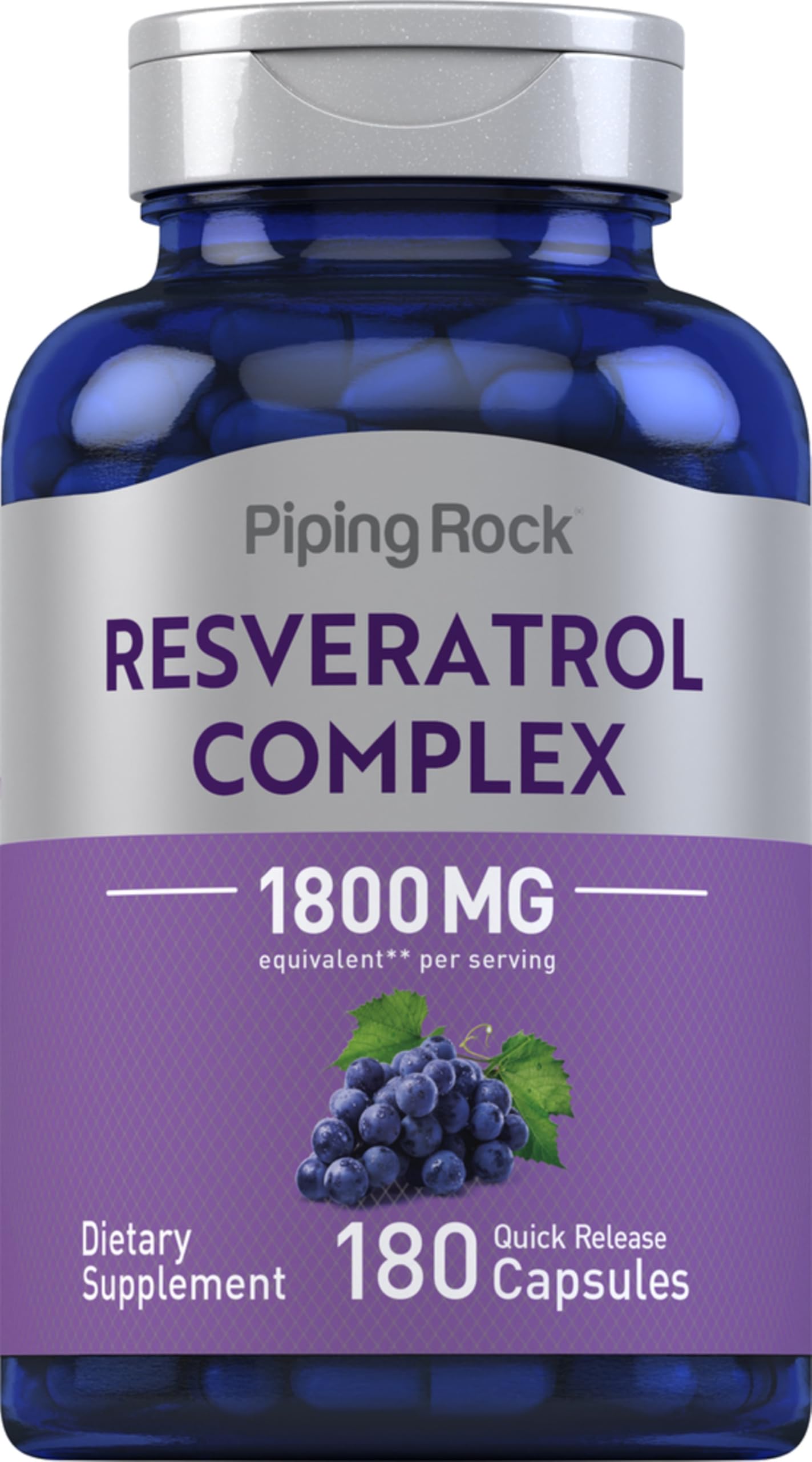 Piping Rock Resveratrol Complex Capsule 180 Count