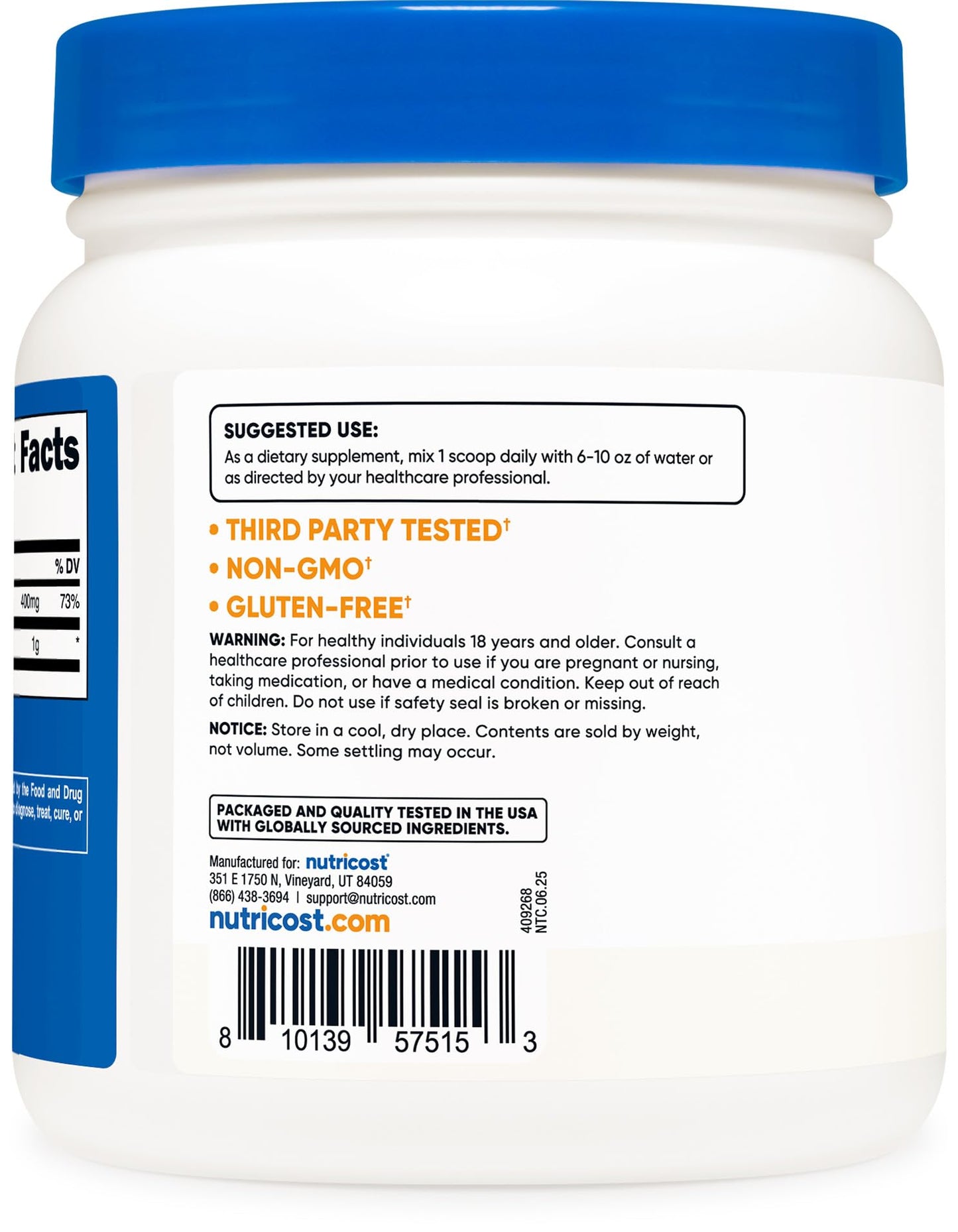 Nutricost Choline Bitartrate Powder 17.9 Ounce