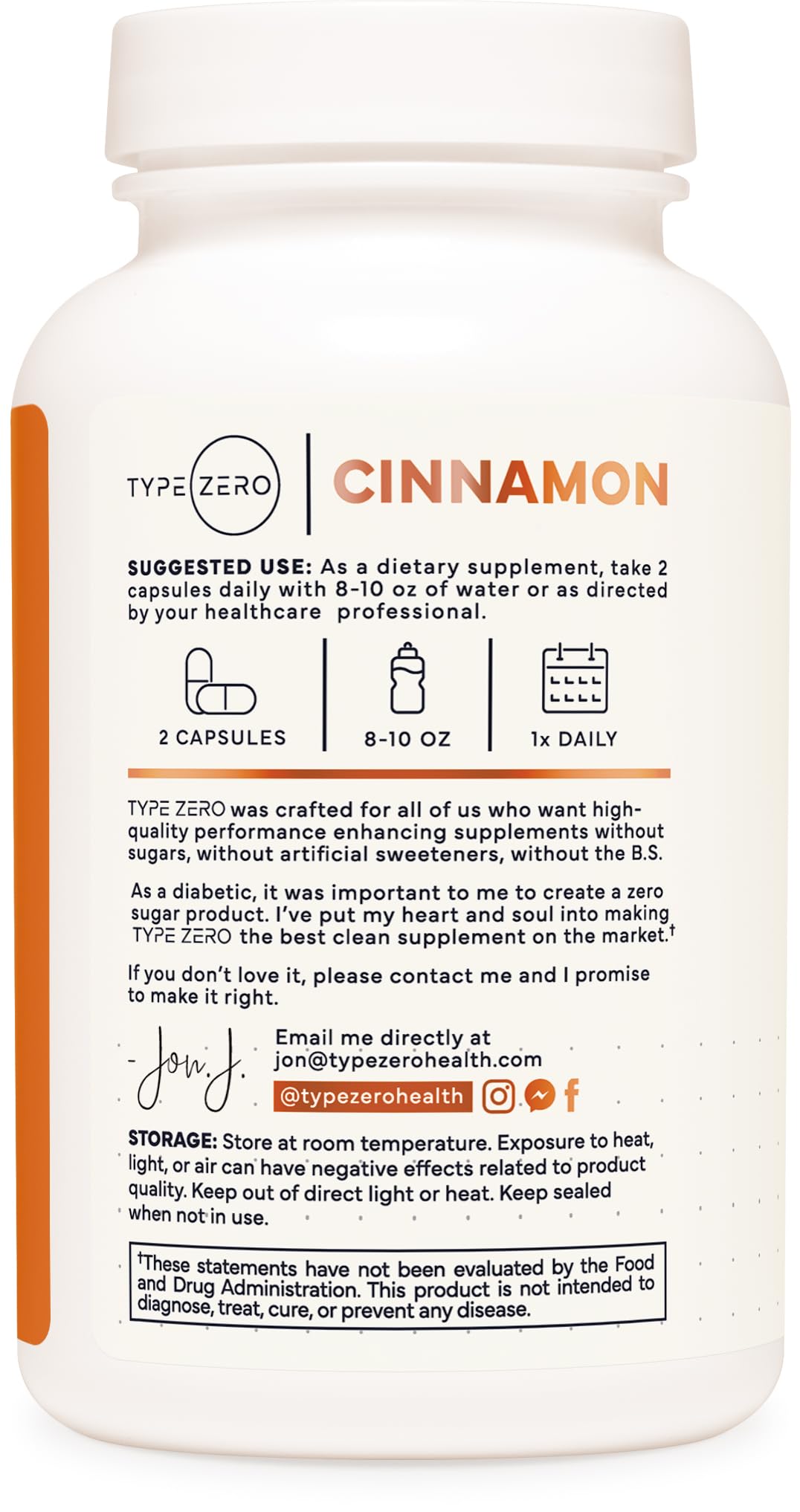 Type Zero Ceylon Cinnamon Capsules 120 Capsules