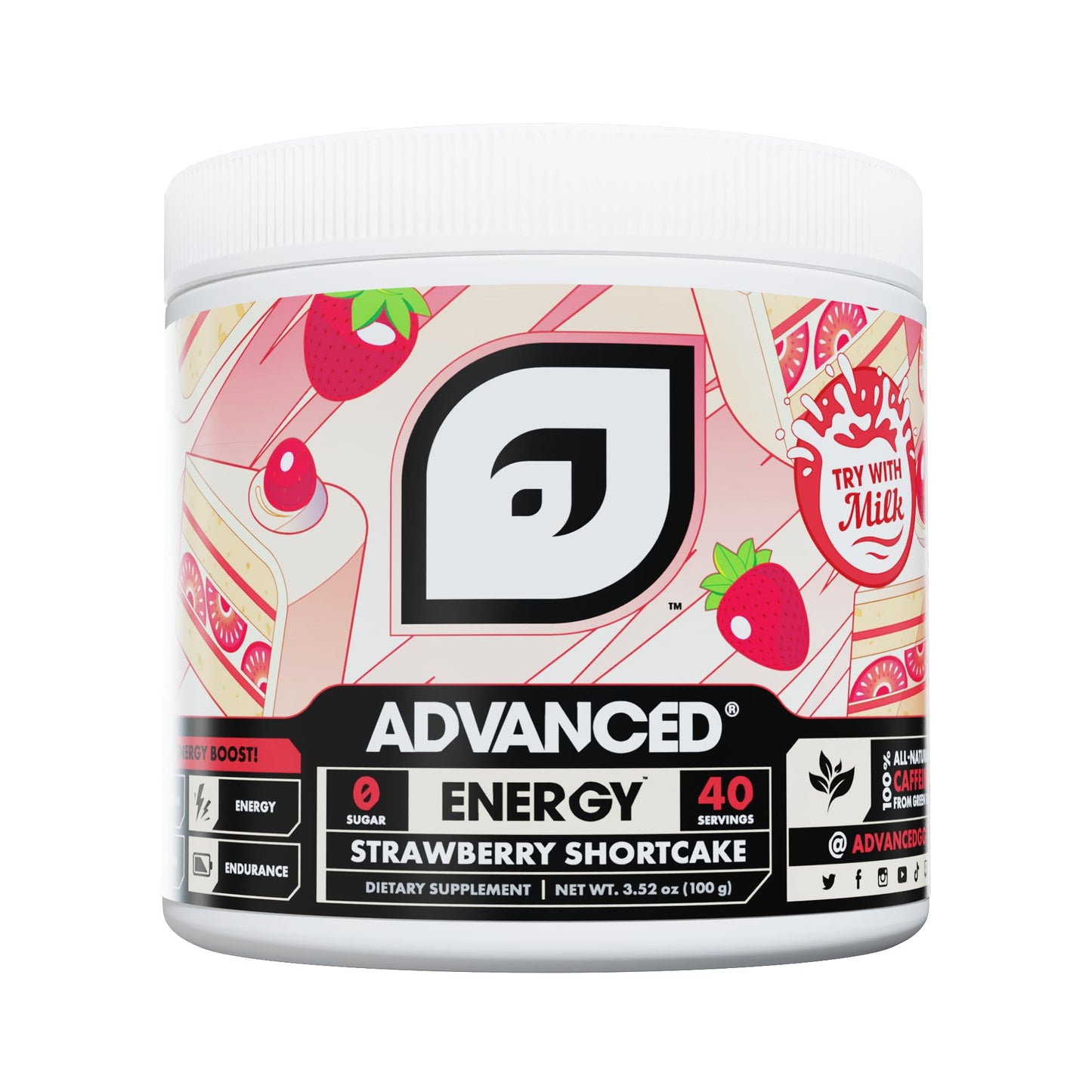 Advanced Energy - Energy Boosting Formula with Electrolytes for Hydration - L-Theanine to Combat Jitters - Sugar Free & Keto Friendly - No Maltodextrin Powder 4.58 Ounce