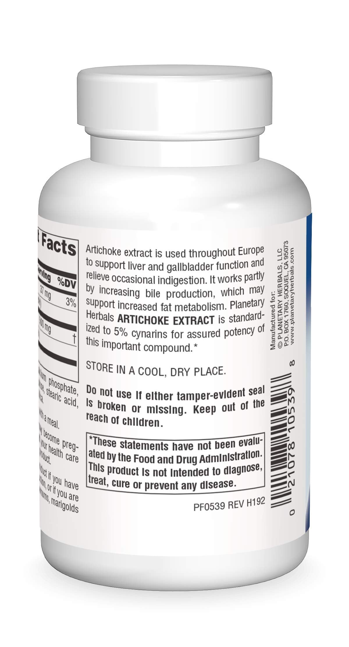 Planetary Herbals Artichoke Extract Tablets, 120