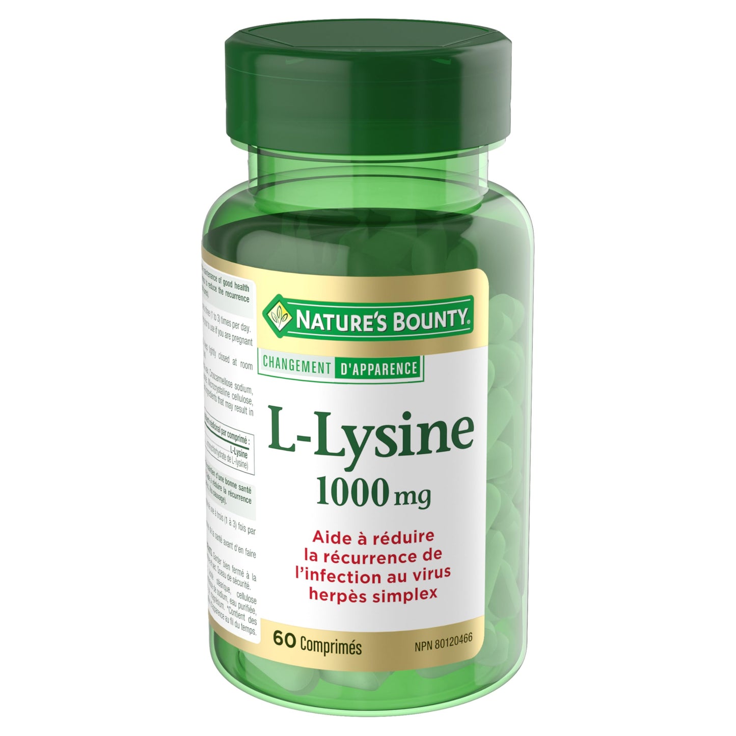 Nature's Bounty L-Lysine 1000 mg Tablet, 60 Tablets