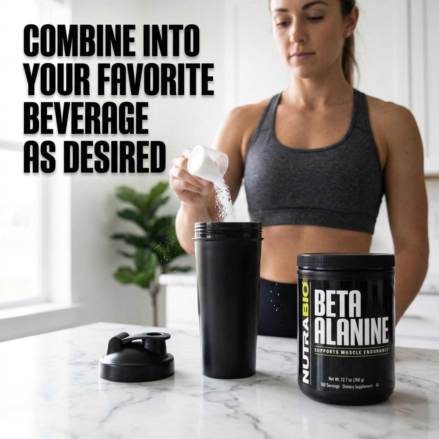 NutraBio Beta Alanine Pre-Workout Supplement Powder 12.7 Ounce