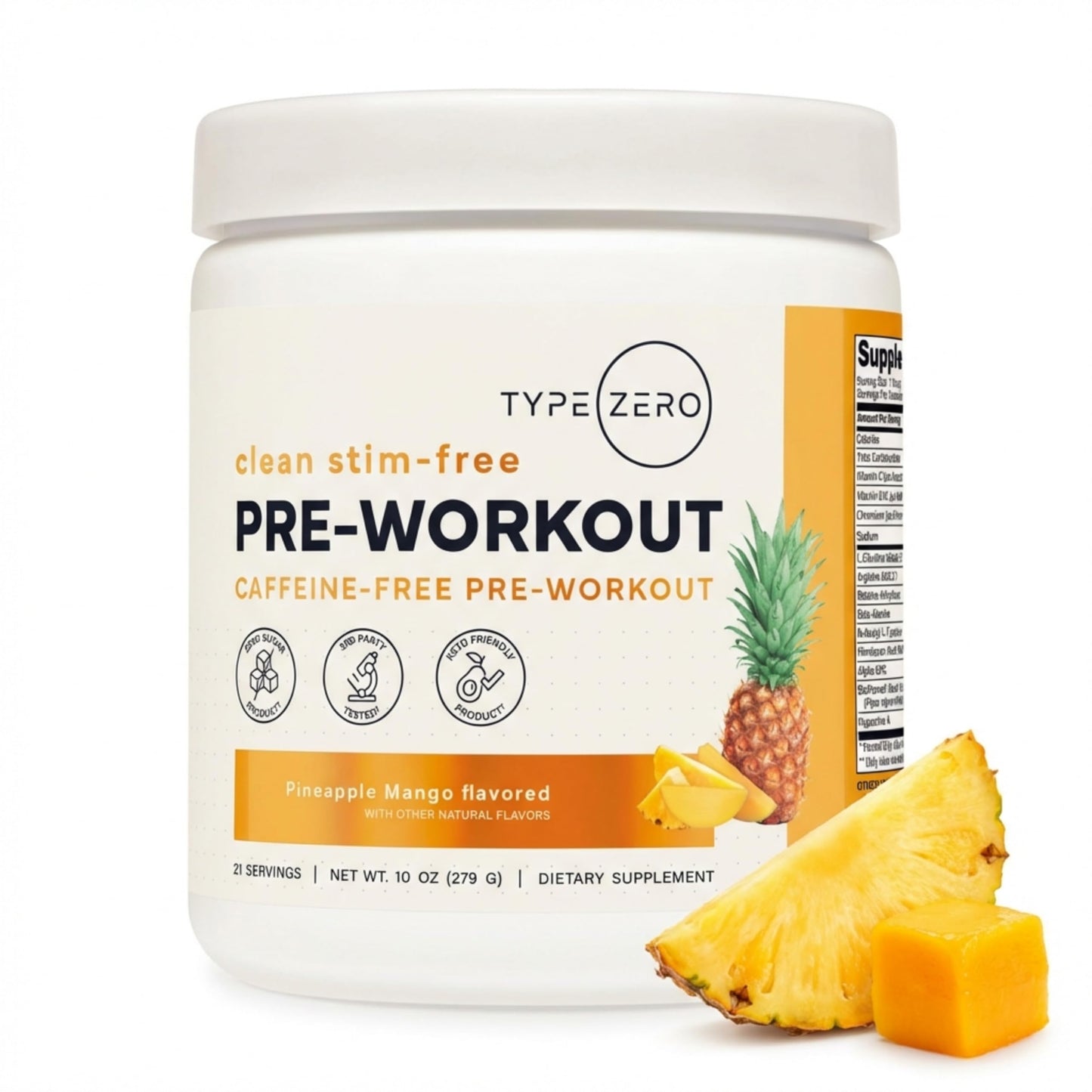Type Zero Clean Stim Free Pre Workout Powder 10