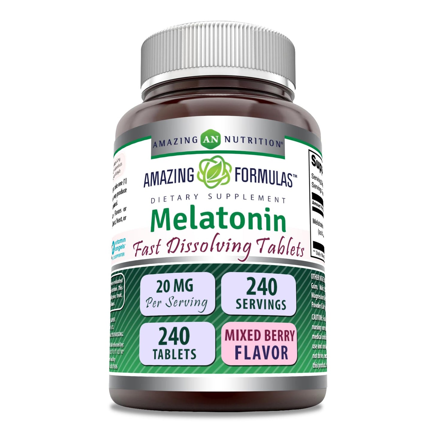 Amazing Nutrition Melatonin Fast Dissolving Supplement Tablet 1 Count