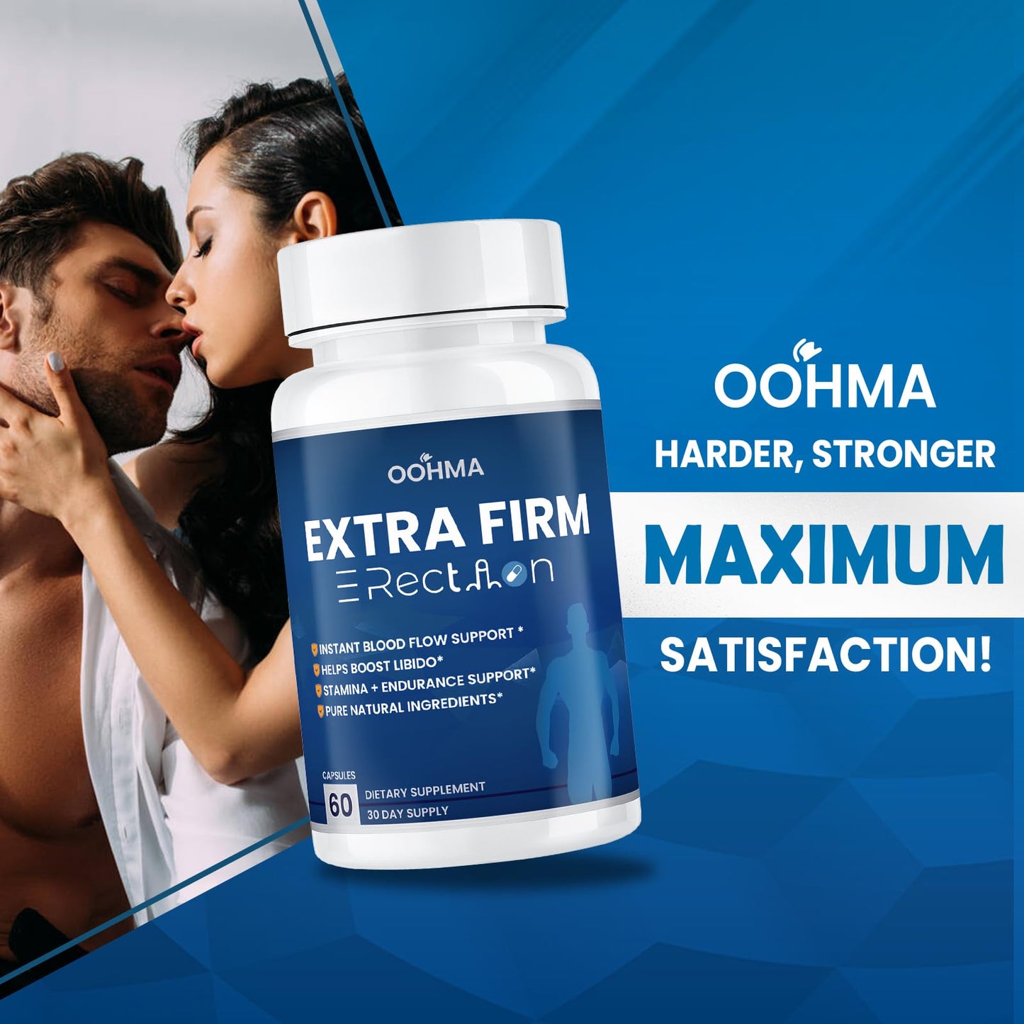 Oohma Male Enhancement Supplement Caplets, 60 Count