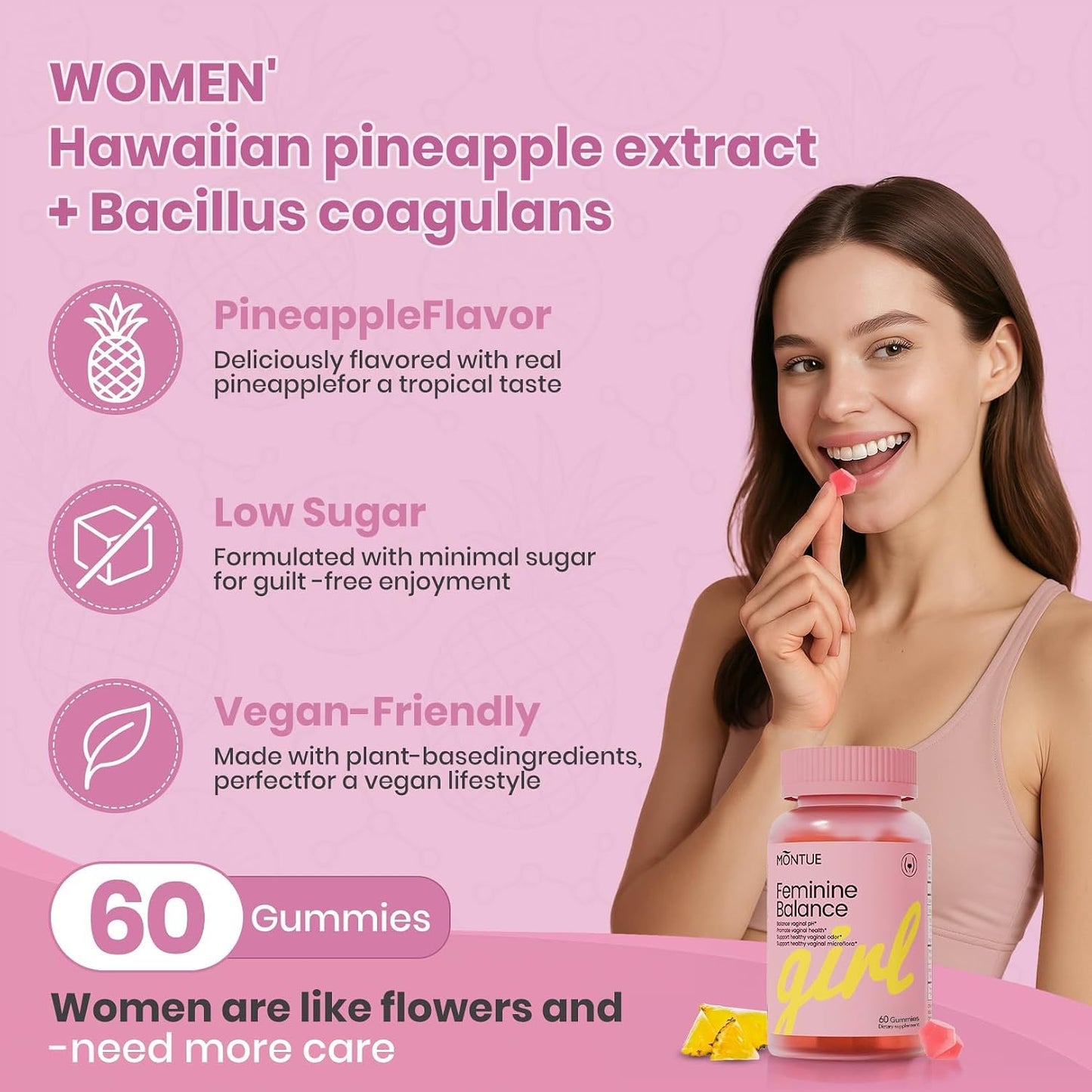 NUTRAJOY Premium Feminine Balance Gummy 60 Count