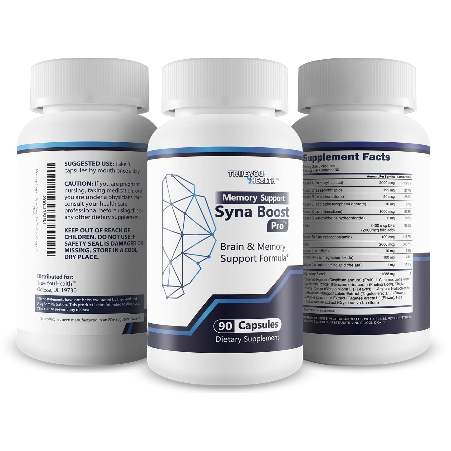 True You Health Memory Support Syna Boost Pro 90 Capsules