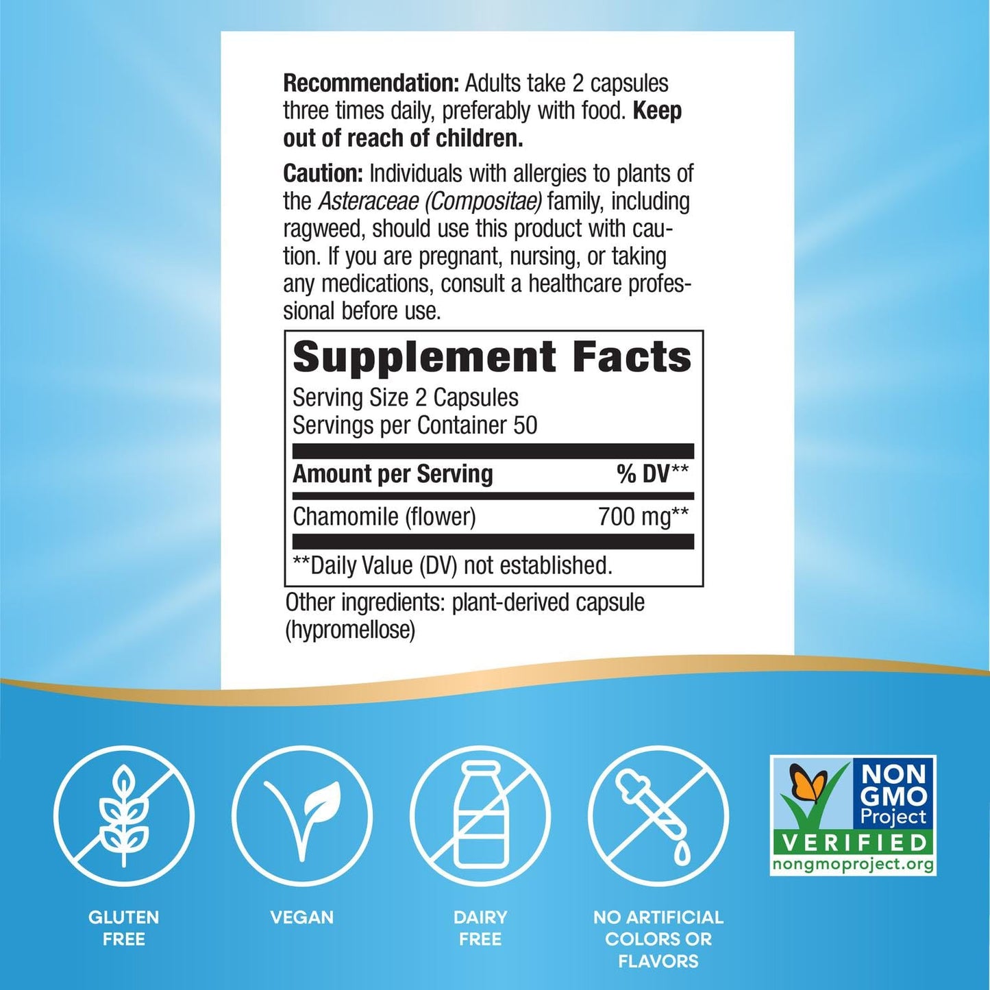 Nature's Way Chamomile Flower Capsules 100