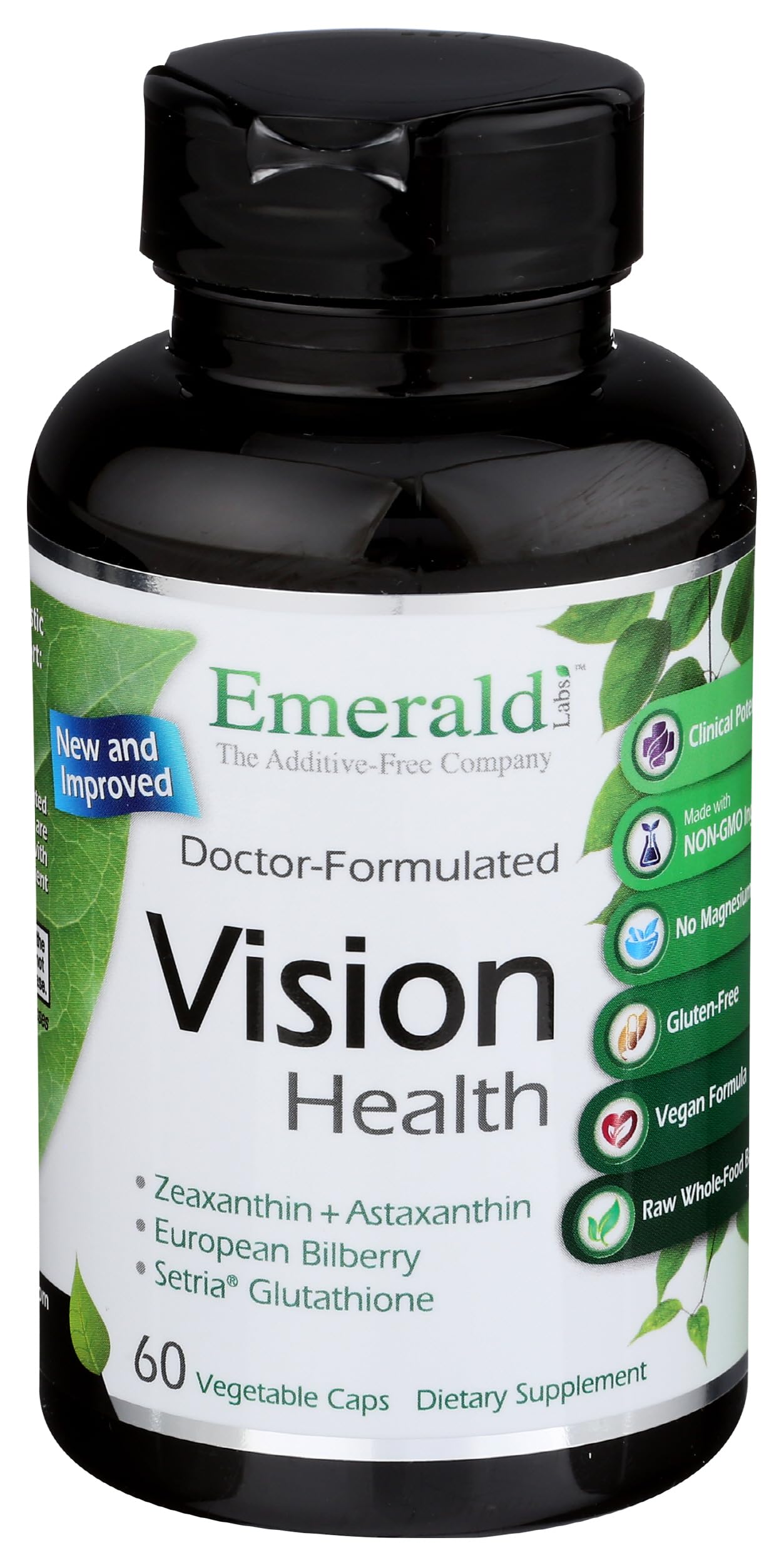 Emerald Laboratories Vision Health Complete Vision Formula for Eye Health & Macular Support with Zeaxanthin, Zinc & Lutein, 60 Capsules