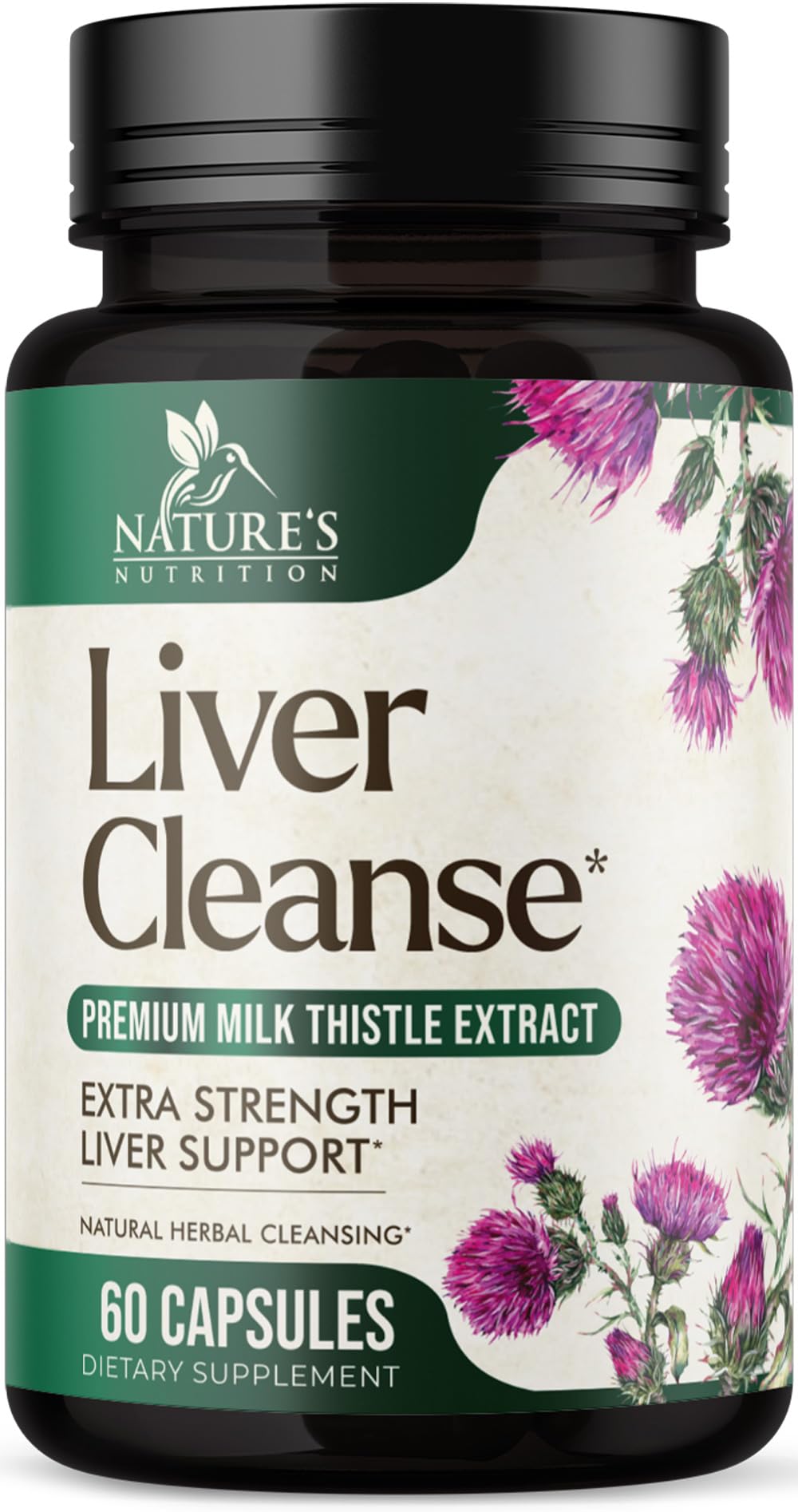 Nature's Nutrition Liver Cleanse Detox & Repair Formula - 20-in-1 Advanced Liver Support Capsules, 60 Count