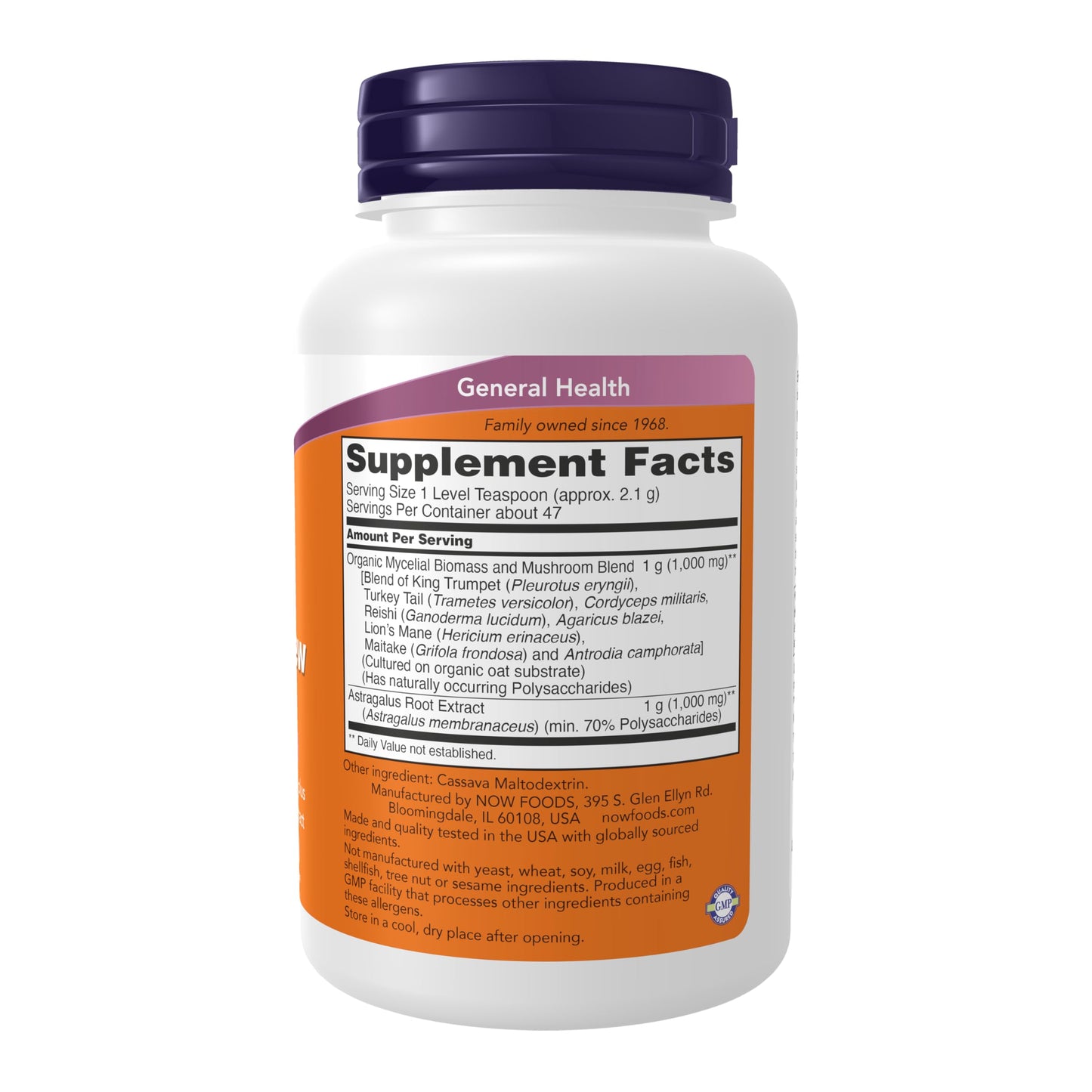 NOW Foods Mushroom Immune Renew with Astragalus Root Extract Powder, 4 Ounce