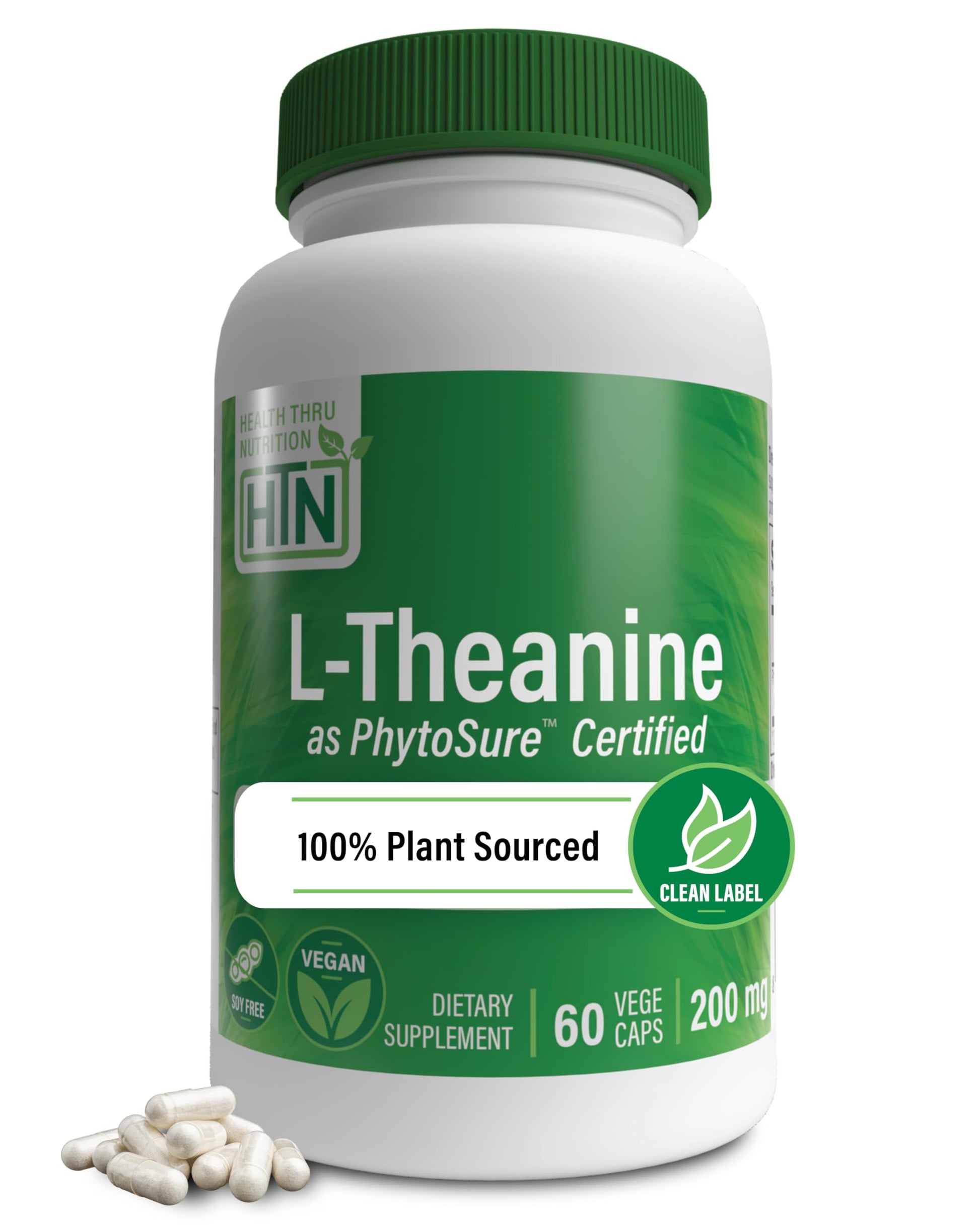 Health Thru Nutrition L-Theanine 200mg Softgels, 60 Count