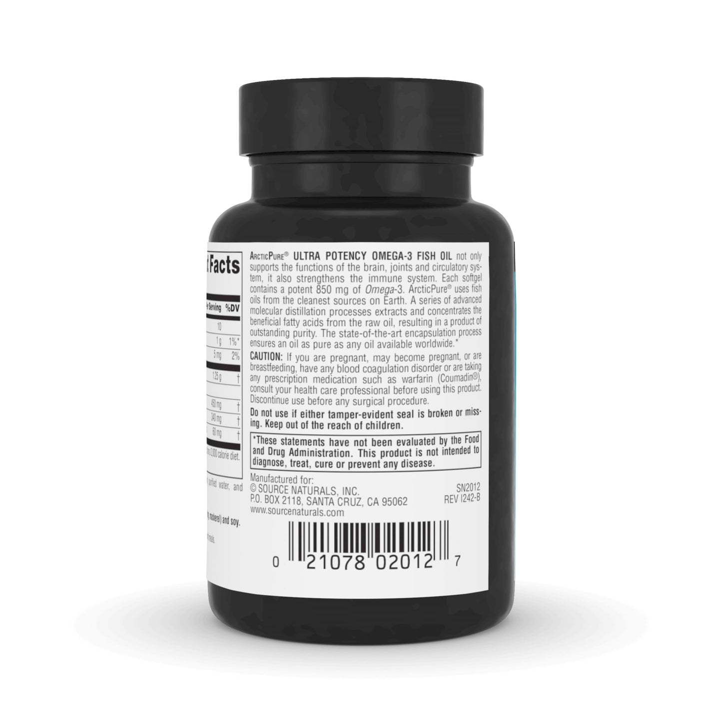 Source Naturals ArcticPure Ultra Potency 850 mg Omega-3 Fish Oil Softgels 30