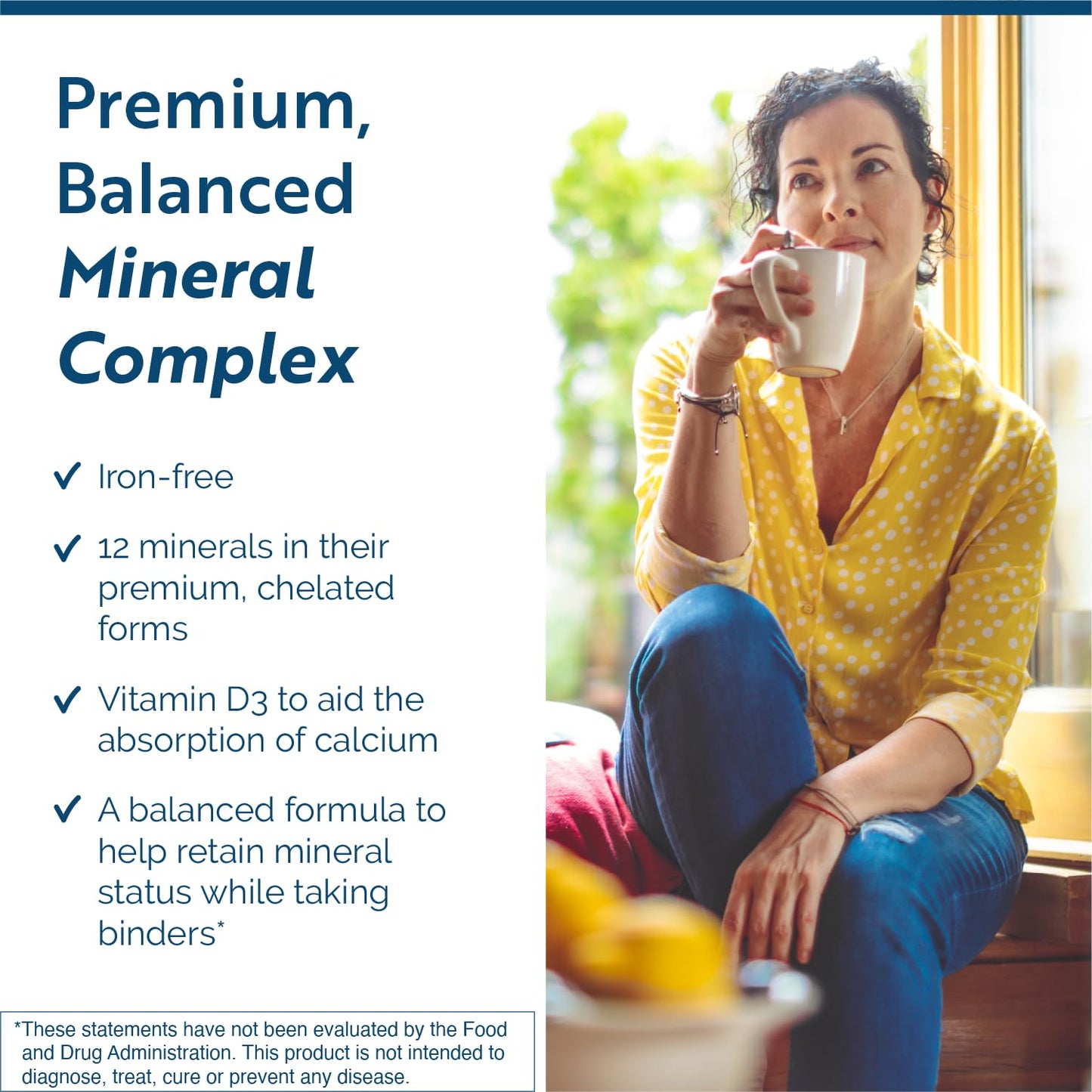 Researched Nutritionals Core Minerals Daily Trace Minerals Supplement - Iron-Free Blend with Vitamin D3, Magnesium Glycinate & Iodine for Thyroid, Bone & Metabolic Support, 120 Capsules