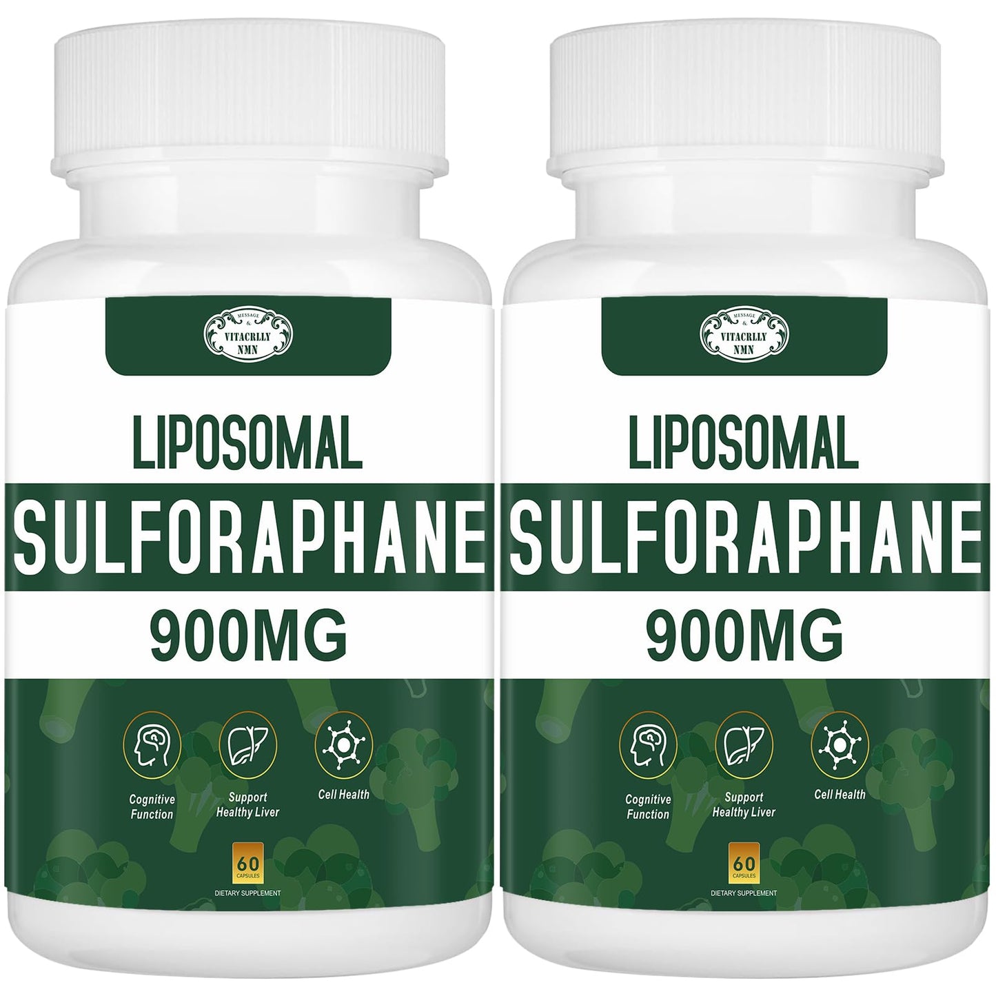 VITACRLLYNMN Liposomal Sulforaphane Supplement Broccoli Extract 120 Capsules