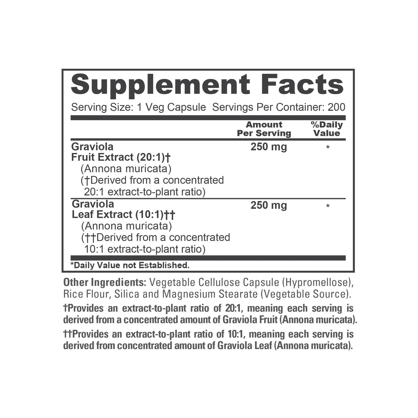 NusaPure Graviola Capsule 200 Count
