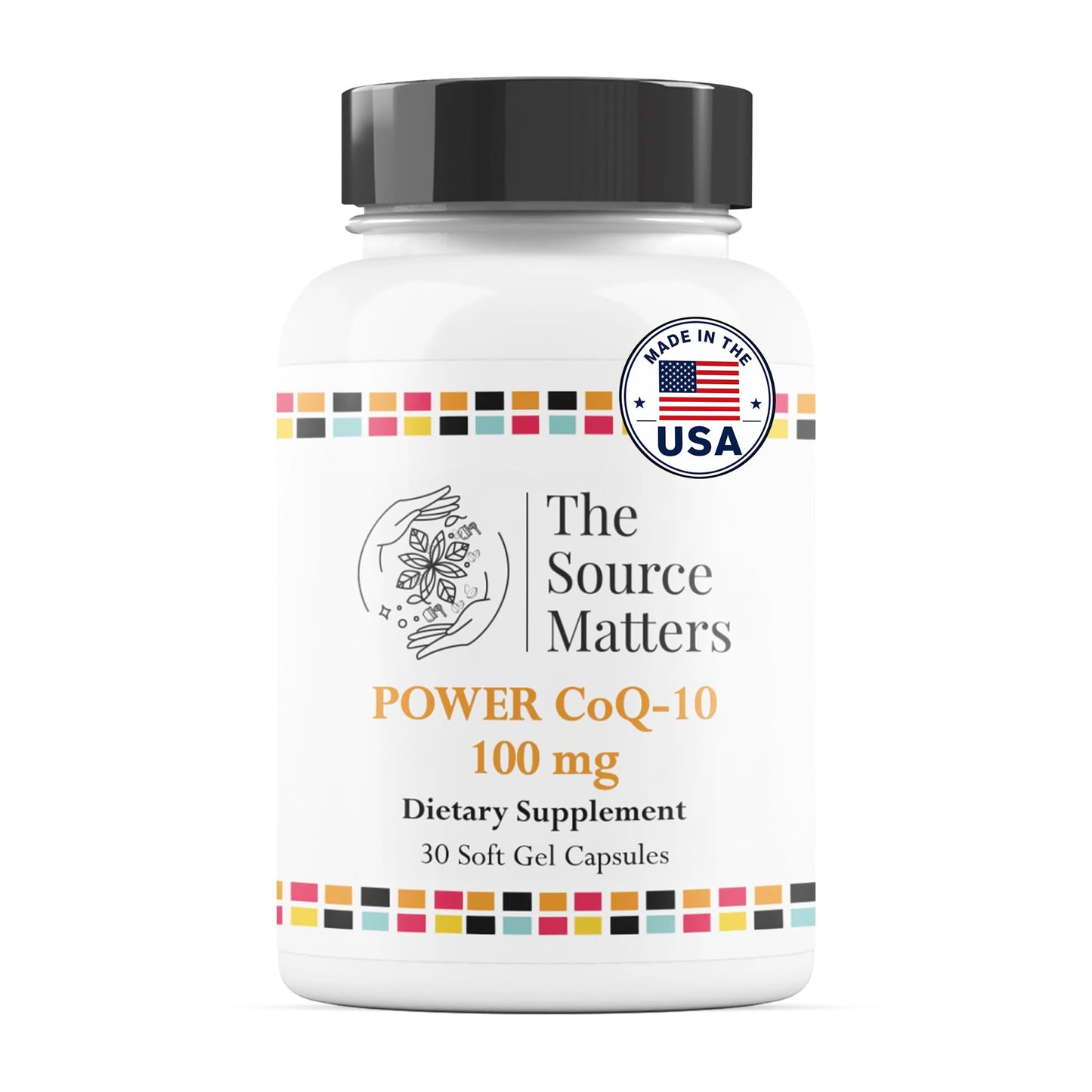 THE SOURCE MATTERS Power CoQ-10 Dietary Supplement Soft Gel Capsules, 30 Count