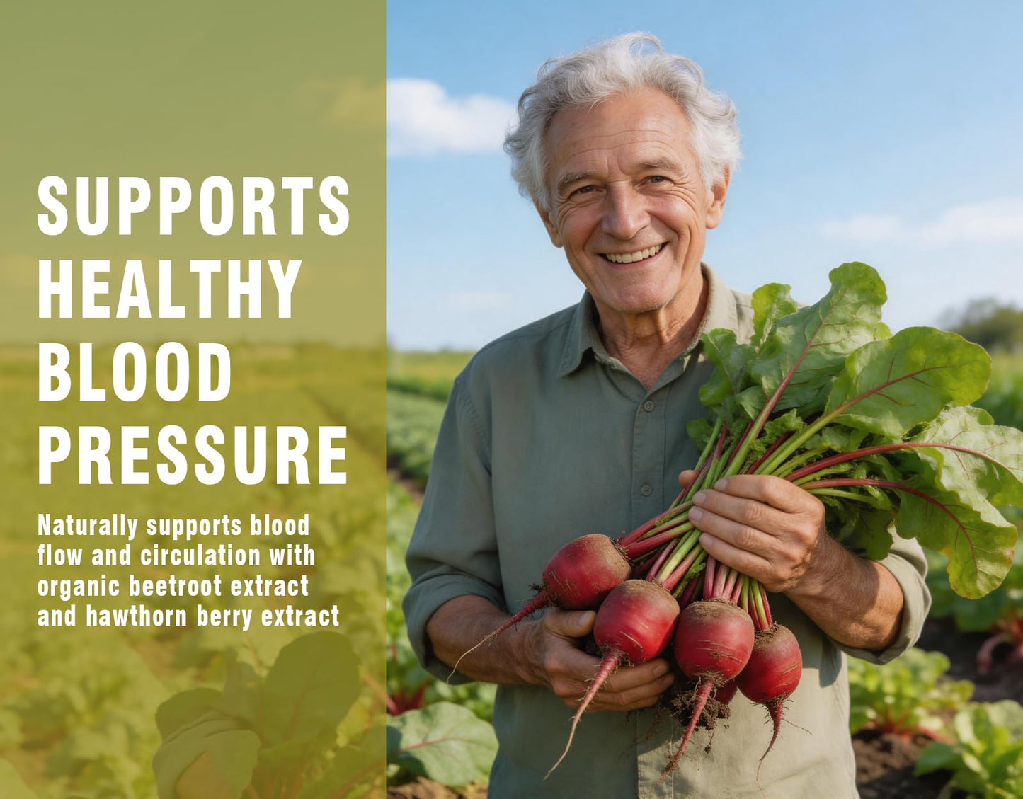 Zhibenon Beet Root Capsules 1800mg Beetroot 20:1 Extract with Grape Seed Hawthorn, Nitric Oxide Booster for Circulation and Heart Health, Non-GMO, Gluten-Free, Vegan, 90 Capsules