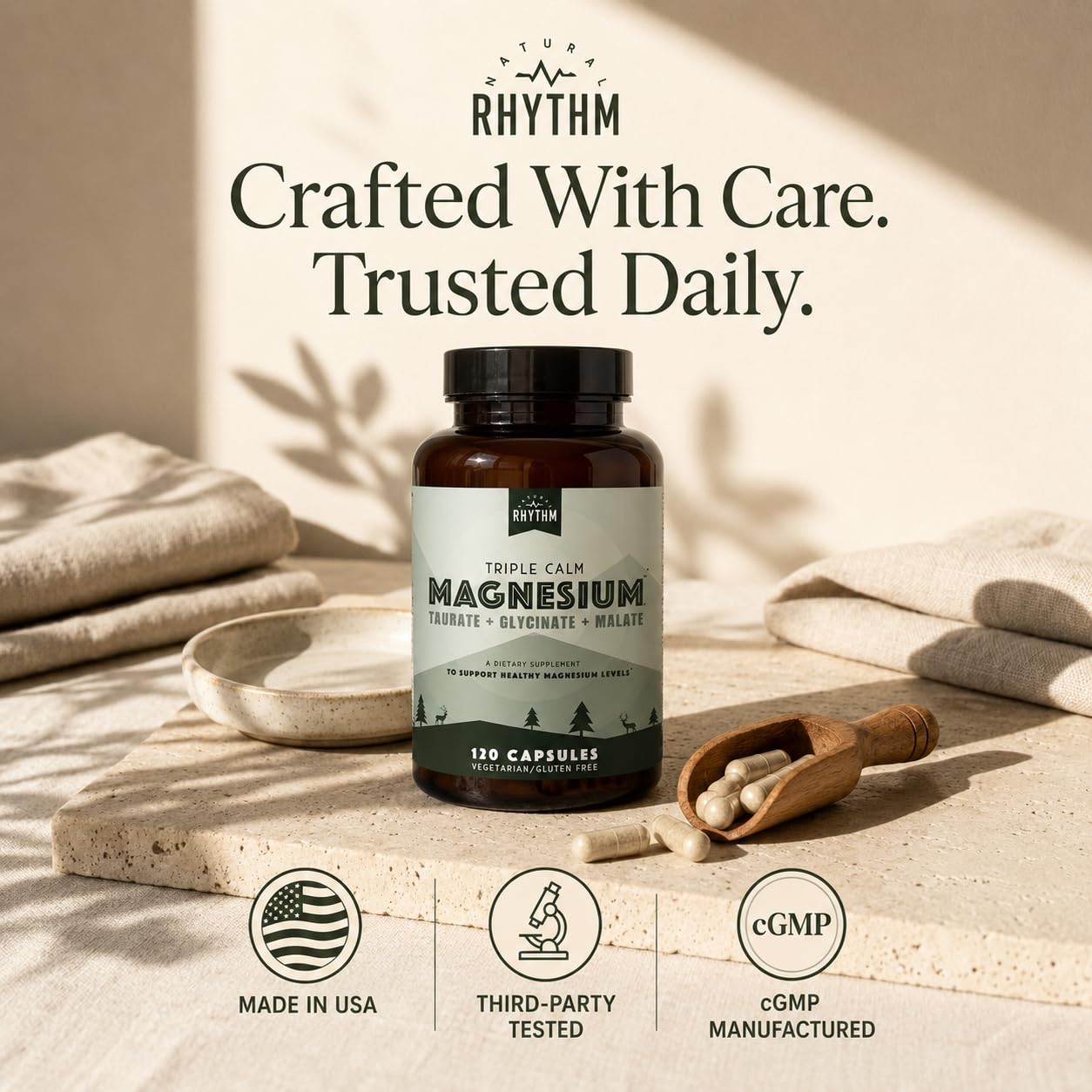 Natural Rhythm Triple Calm Magnesium 150 mg 240 Capsules