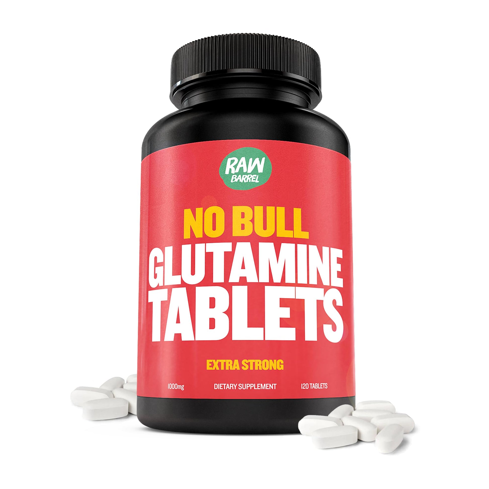 Raw Barrel L-Glutamine Tablets, 120 Count