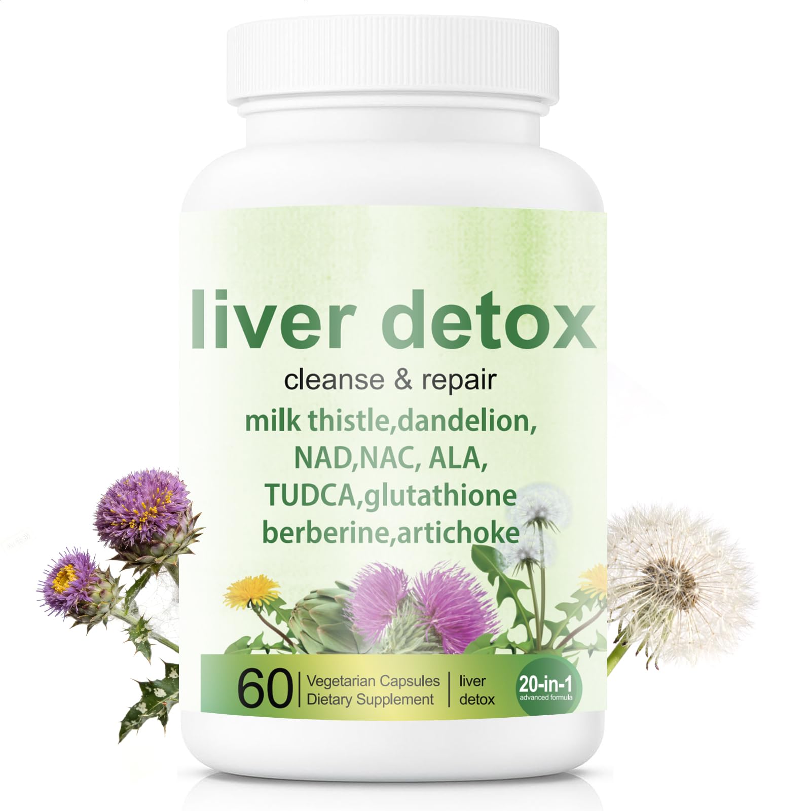 EZTZMCN Liver Detox Capsules 60 Count