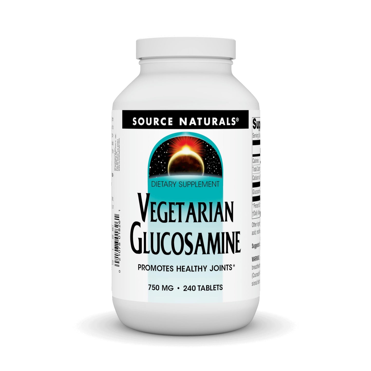 Source Naturals Vegetarian Glucosamine 750 mg Tablet, 240 Count