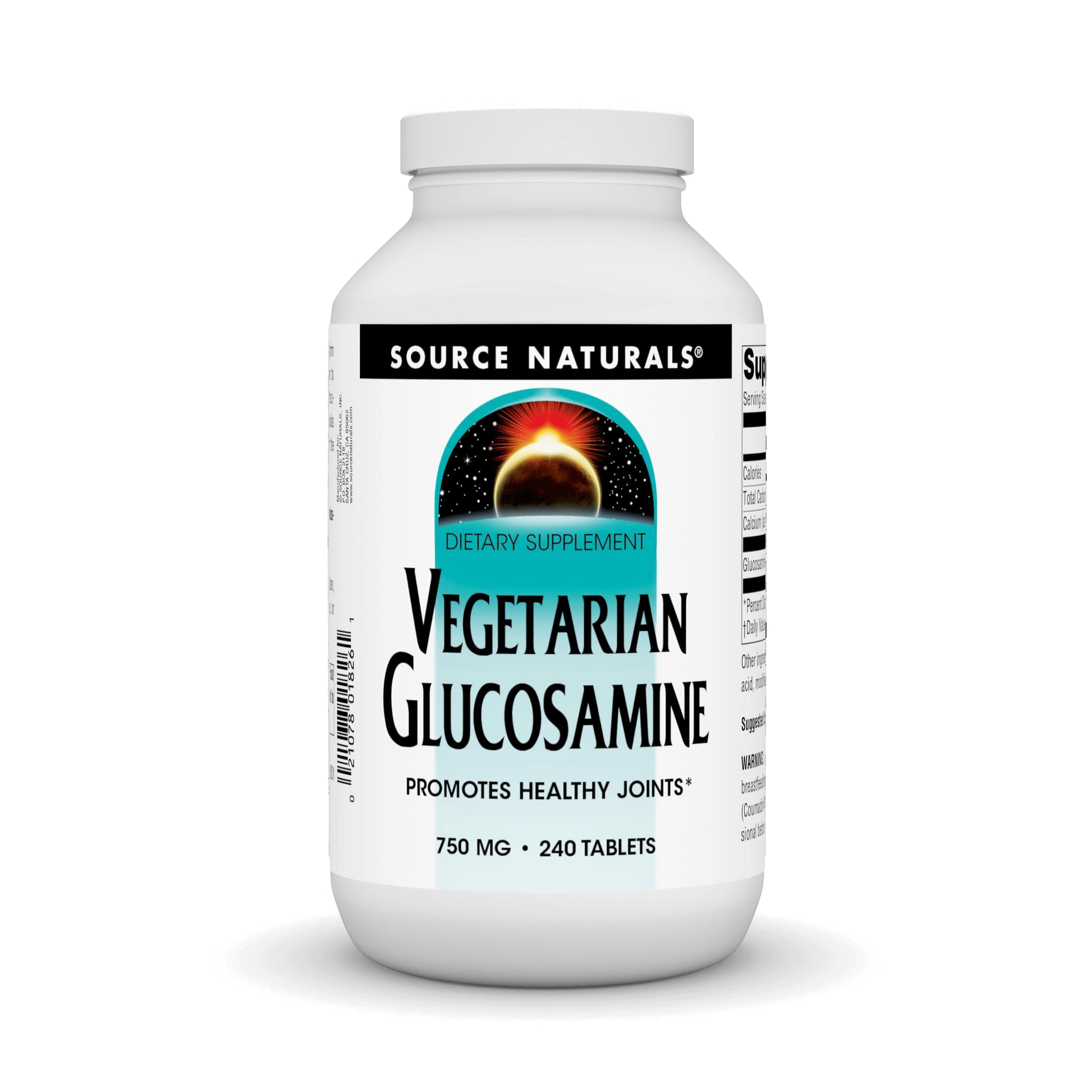 Source Naturals Vegetarian Glucosamine 750 mg Tablet, 240 Count