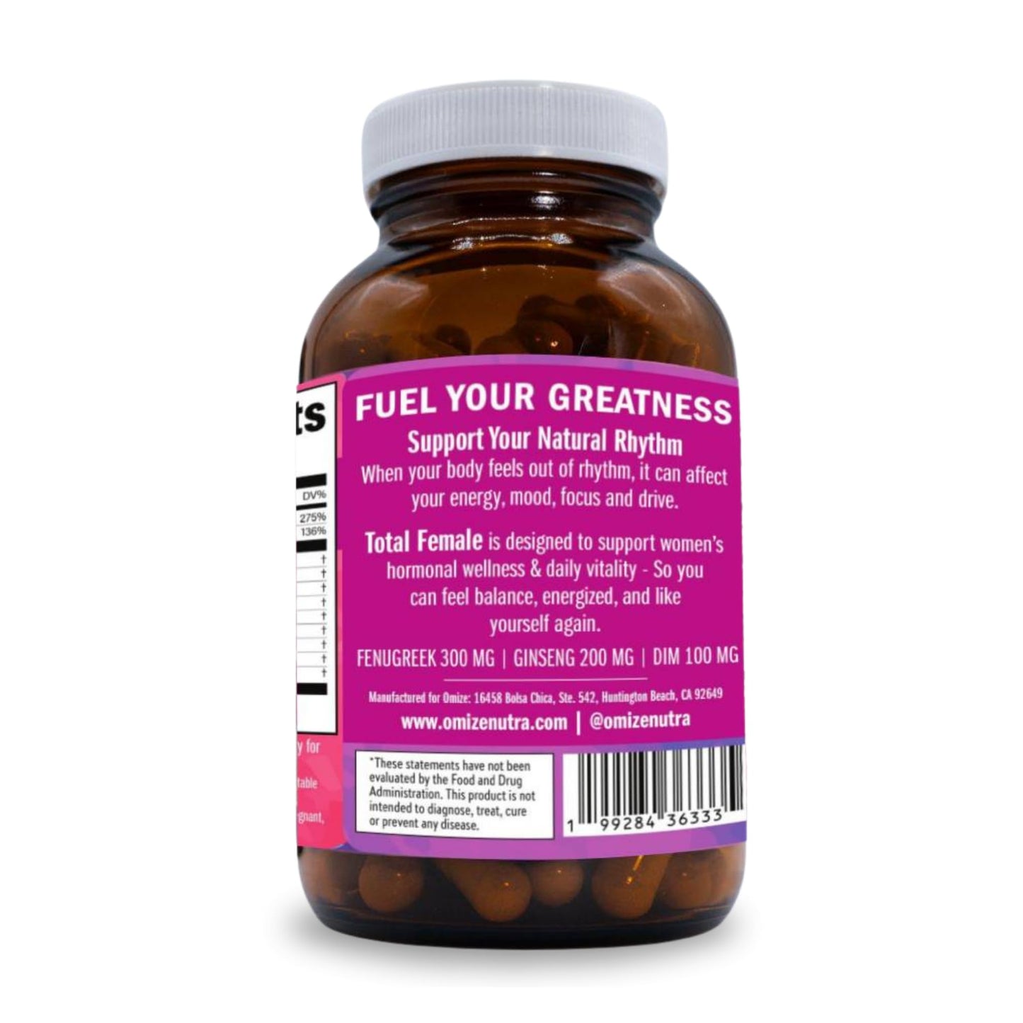 Omize Total Female Women's Hormone Support Supplement 60 Capsules