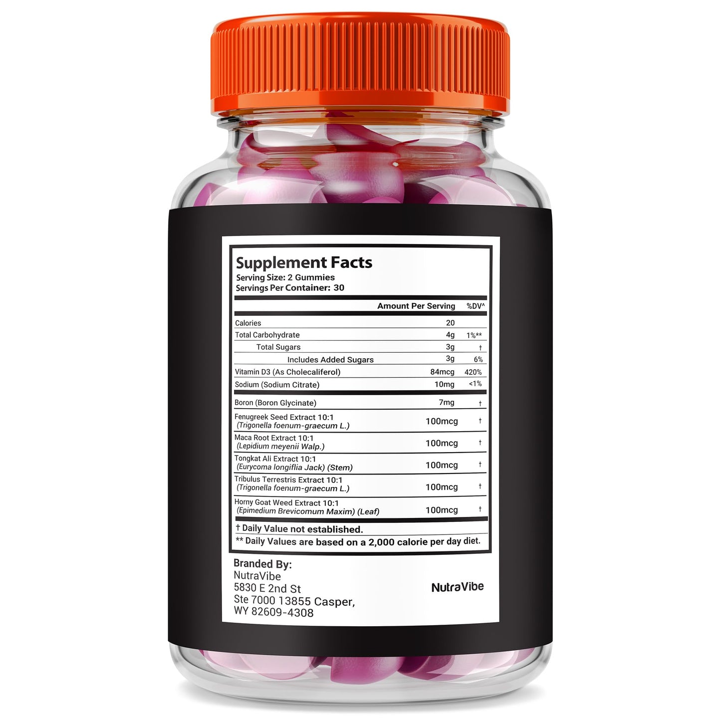 NutraVibe Alpha Ignite Max Gummies for Men, 300 Gummies