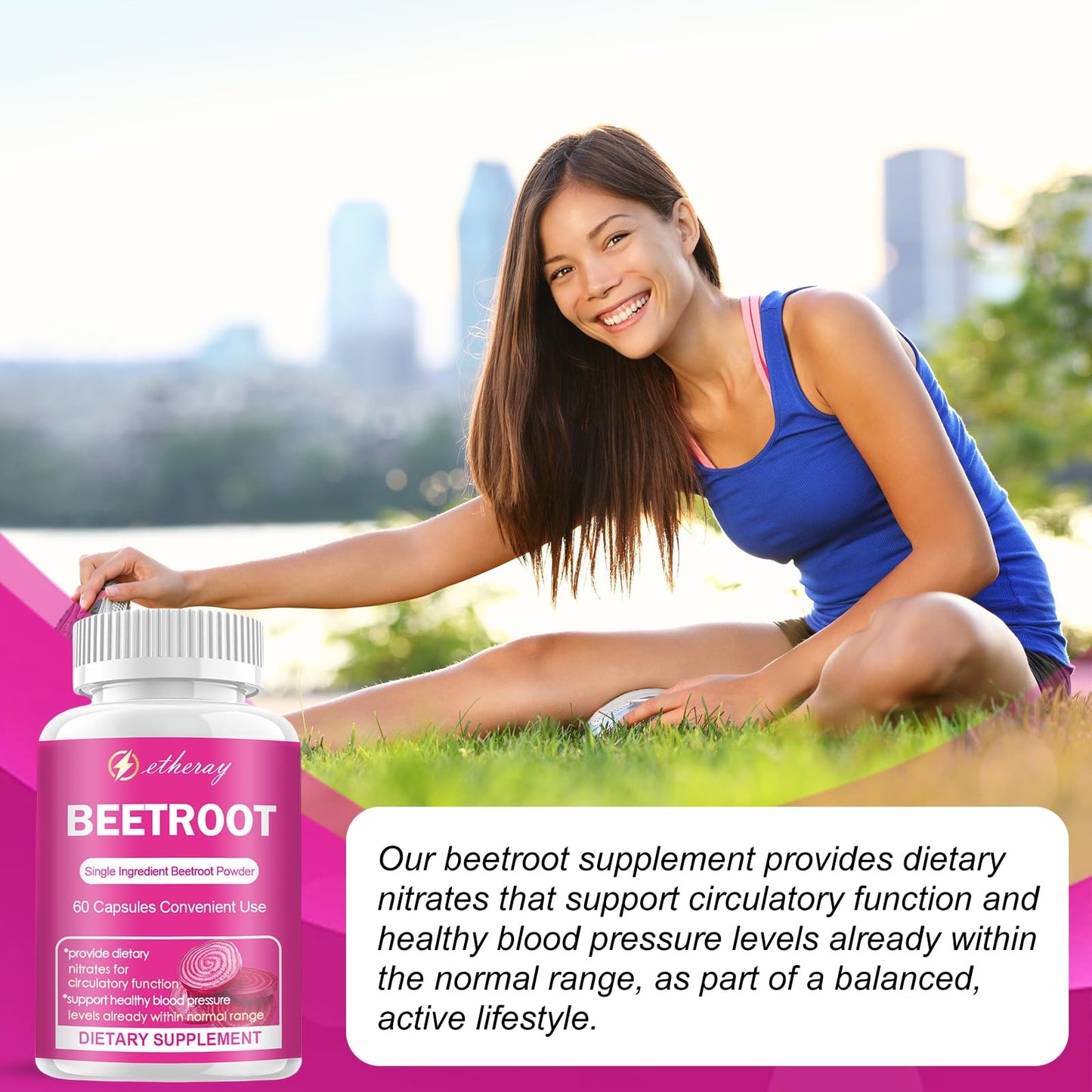 etheray Beet Root Capsules, 60 Count