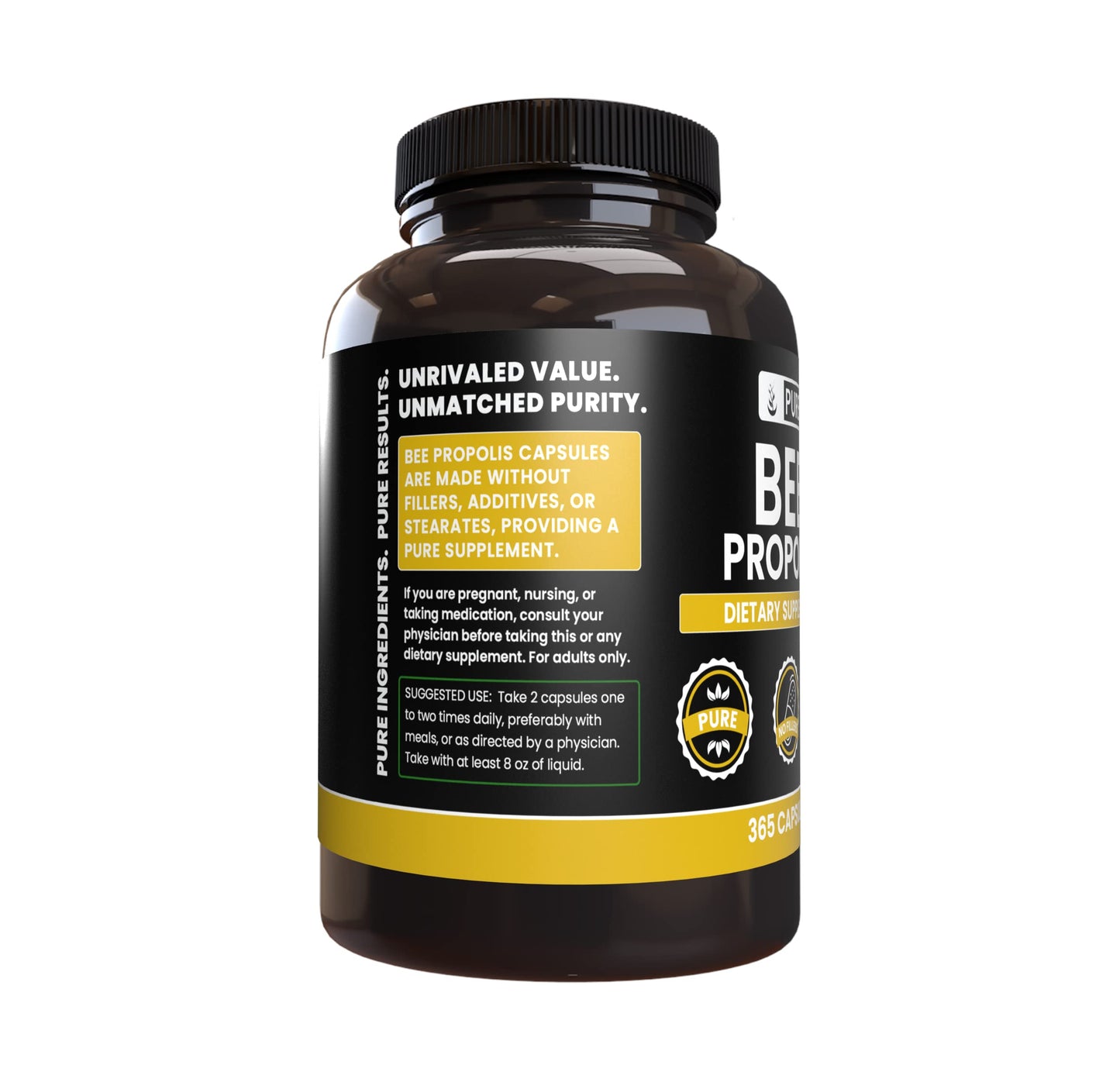 PURE ORIGINAL INGREDIENTS Bee Propolis Capsules 365
