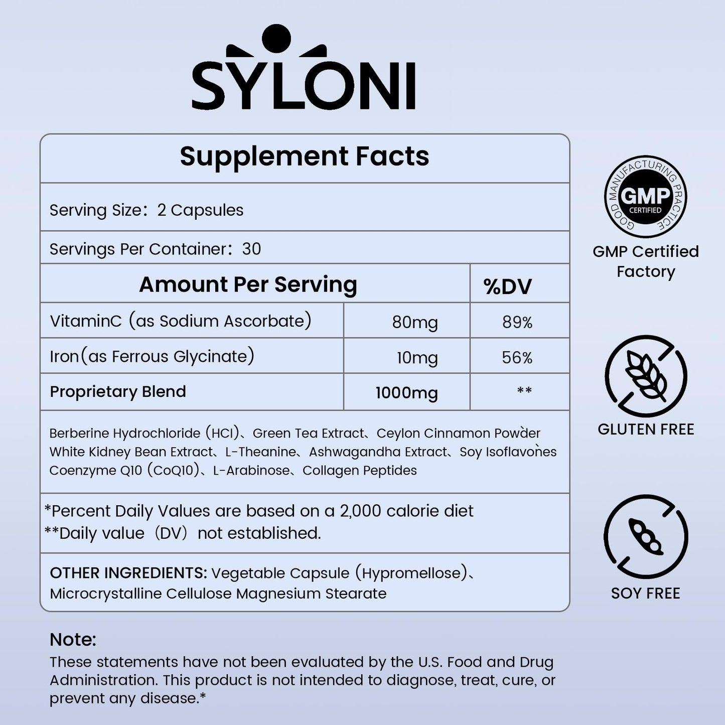 Syloni GLP-1 Supplement Capsule, 60 Count – Weight Management & Metabolism Support