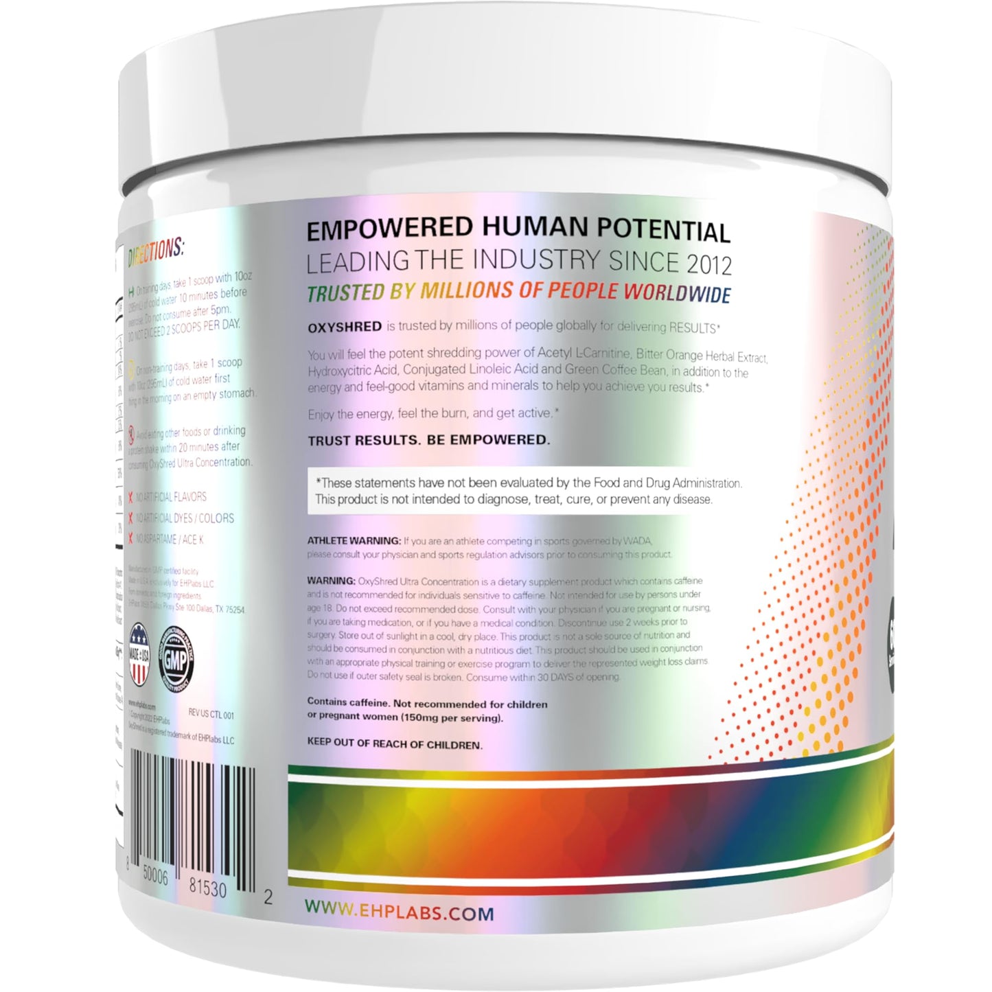 EHP LABS OxyShred Pre Workout Powder - Gummy Snake, 10 oz