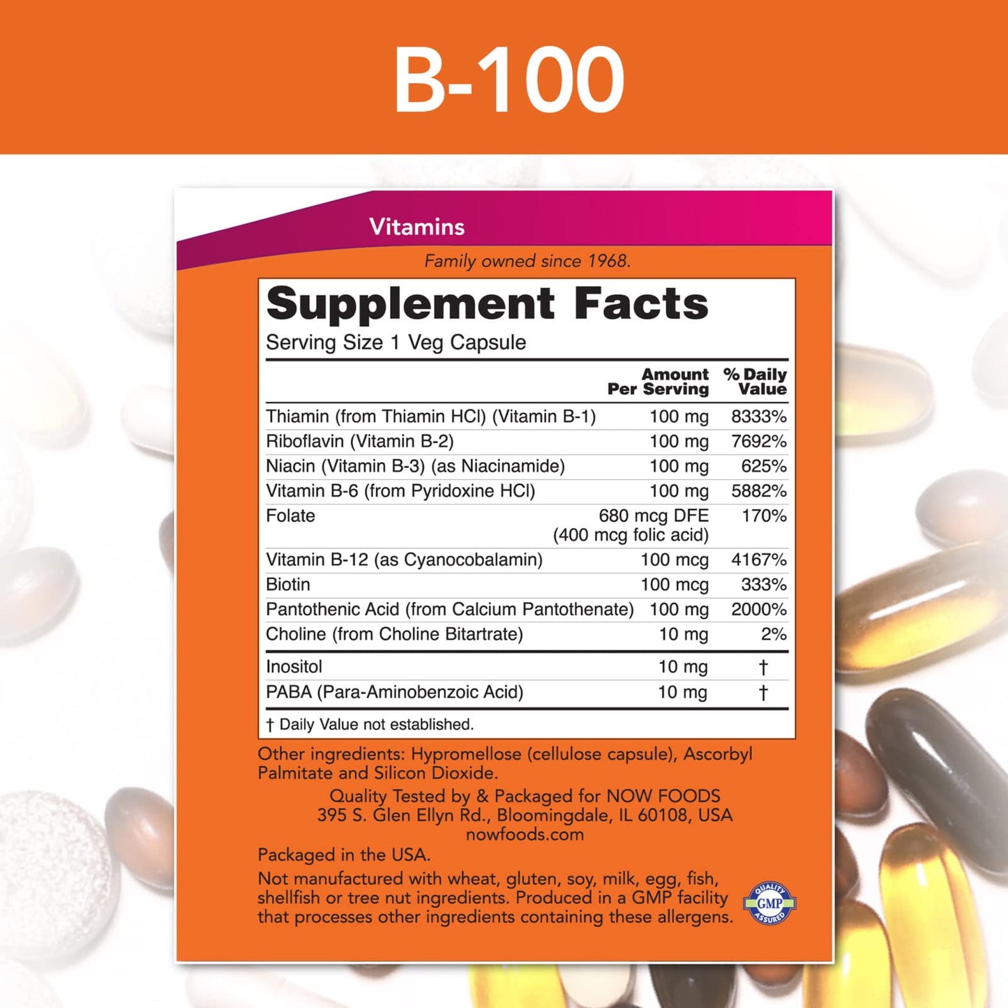 NOW Foods B-100 Capsule 500